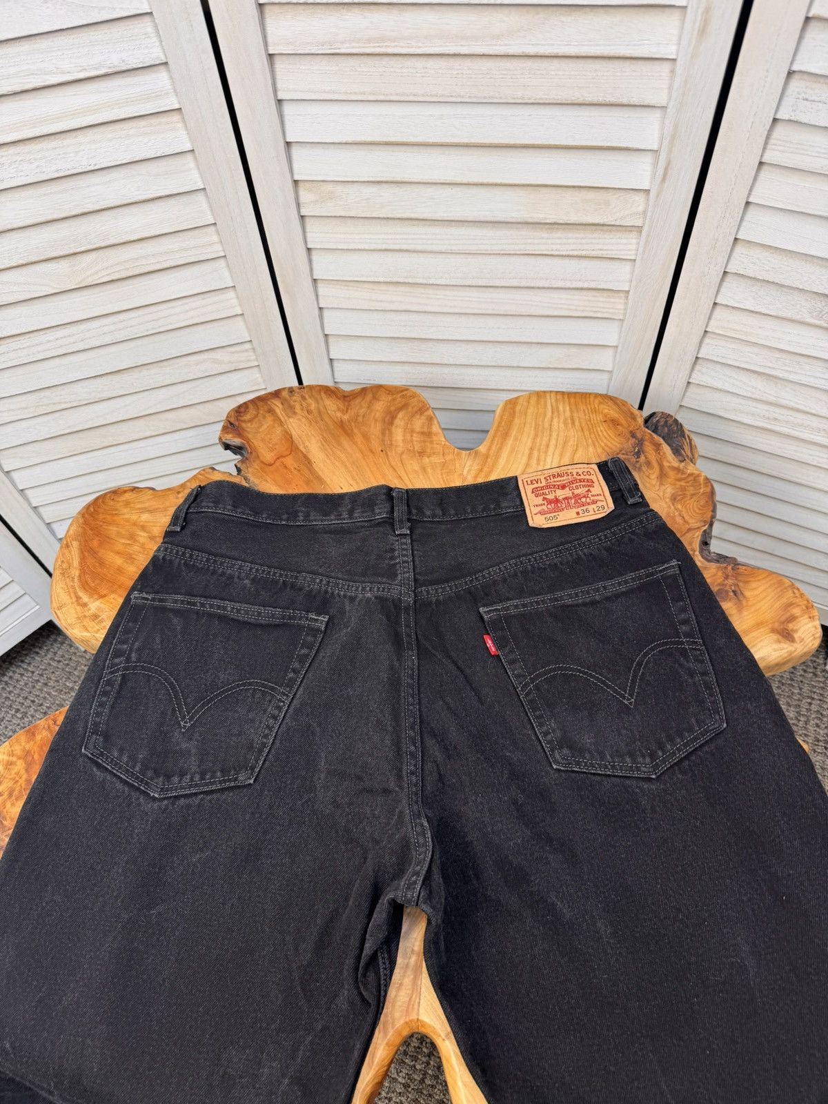 Levi's Levi's Jeans Men's Black Regular Straight Denim Cotton Size US 36 / EU 52 - 6 Thumbnail