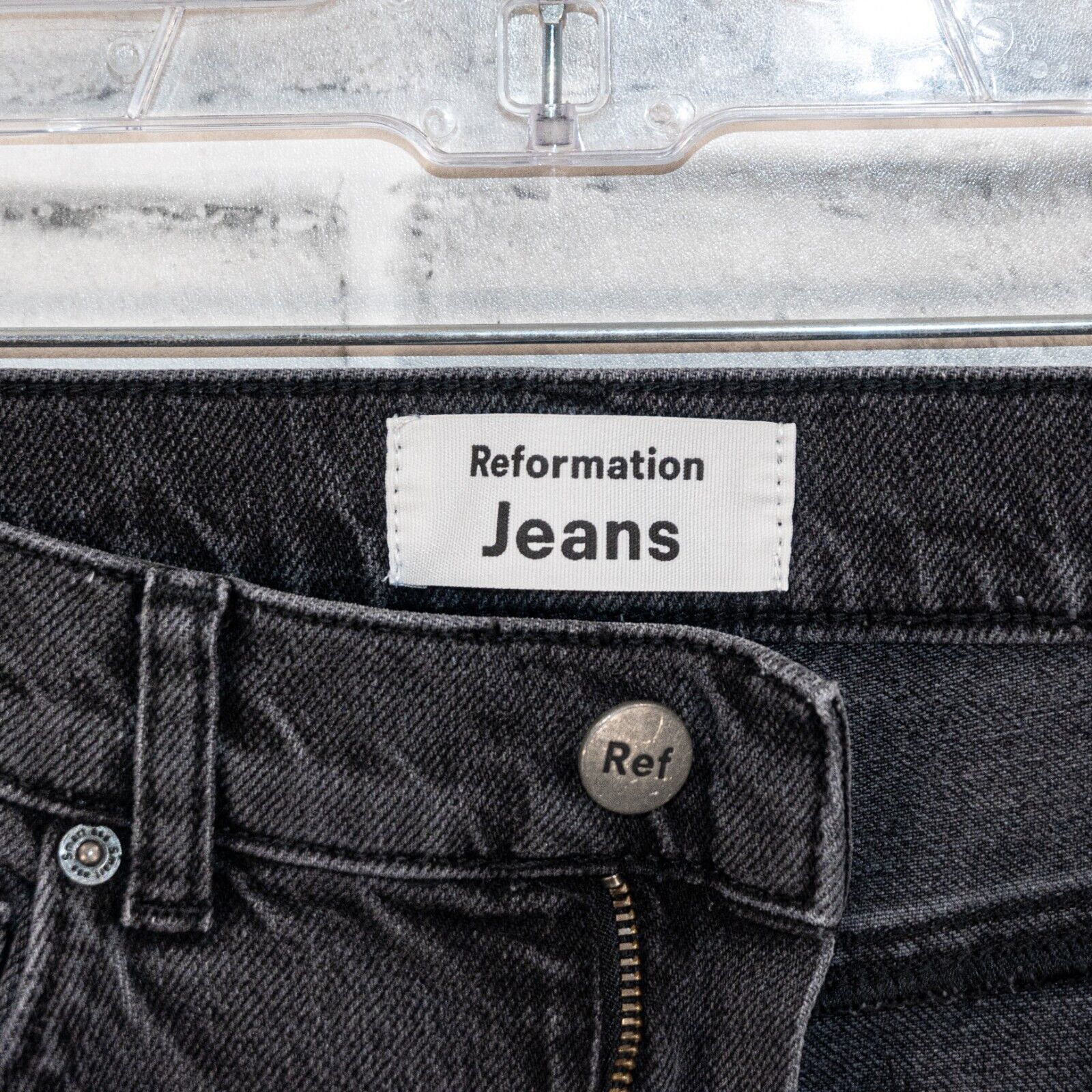 Reformation REFORMATION High-Rise Kick Flare Denim Jeans Black Erie Wash Size 24" / US 00 / IT 34 - 5 Thumbnail