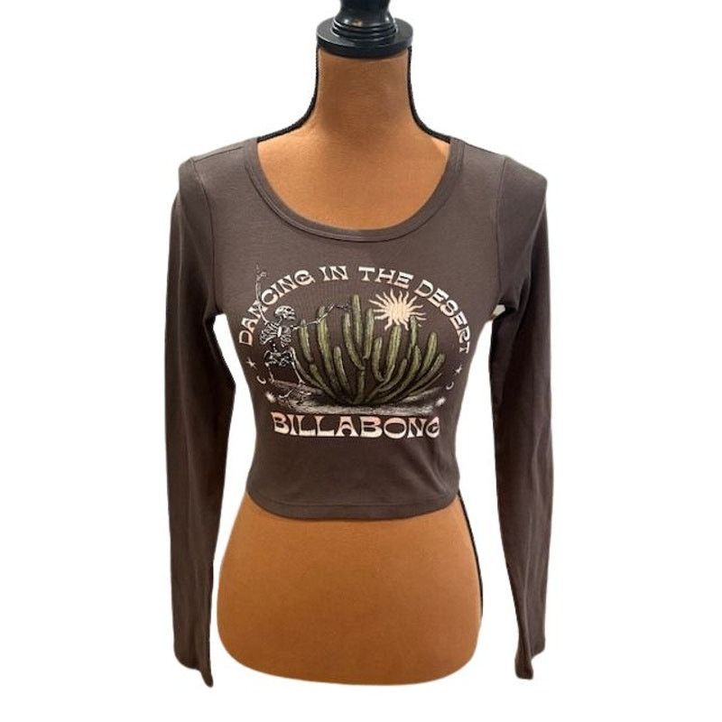 Billabong Billabong “Dancing in the Wild” Long Sleeve Cropped T-Shirt Size M / US 6-8 / IT 42-44 - 1 Thumbnail