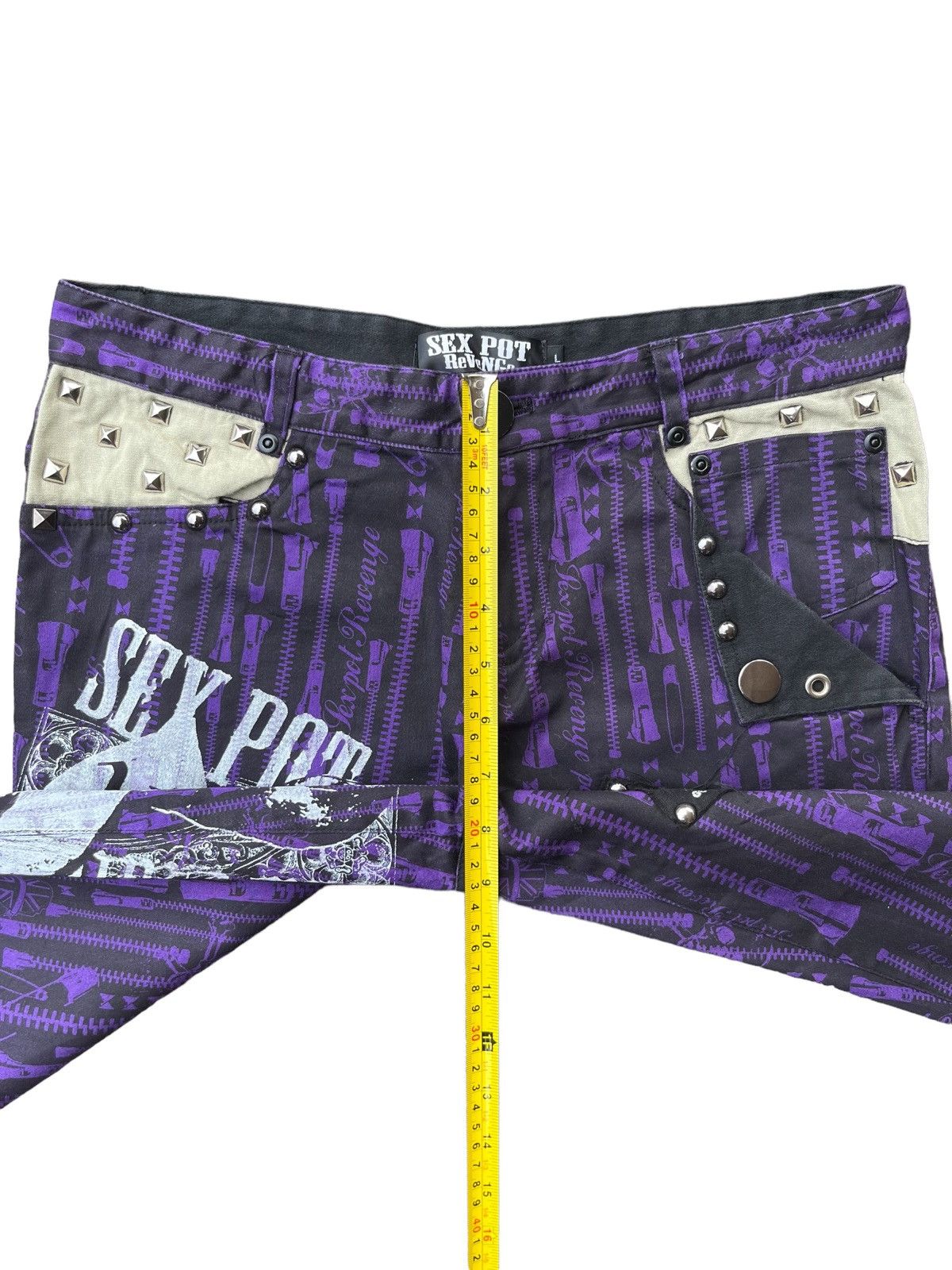 Japanese Brand × Seditionaries Bastard Punk Last Stand by The Sex Pot Revenge Skull Pants Size US 29 - 19 Thumbnail