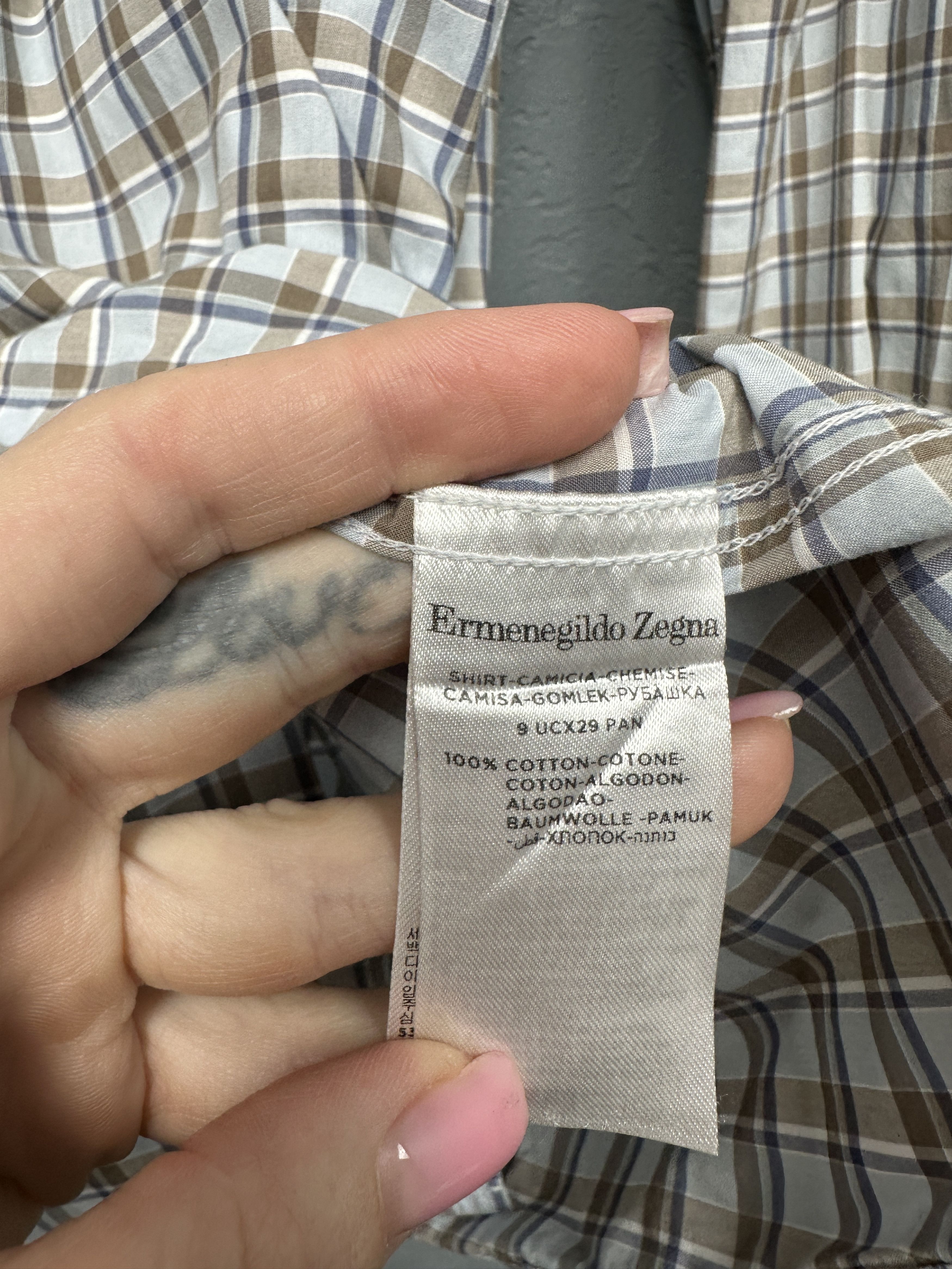 Ermenegildo Zegna Ermenegildo Zegna Vintage Mens Long Sleeve Shirt Size US L / EU 52-54 / 3 - 5 Thumbnail