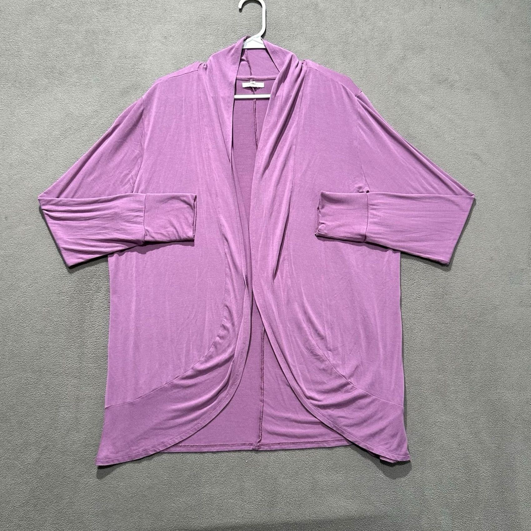 Vintage Maurices Cardigan Womens 1X Plus Pink Open Front Long Sleeve Stretch EUC Cardigan Size XL / US 12-14 / IT 48-50 - 2 Thumbnail