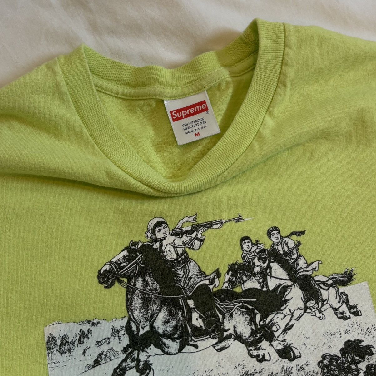 Supreme SS19 Supreme Riders Tee - Neon Green Size US M / EU 48-50 / 2 - 2 Thumbnail