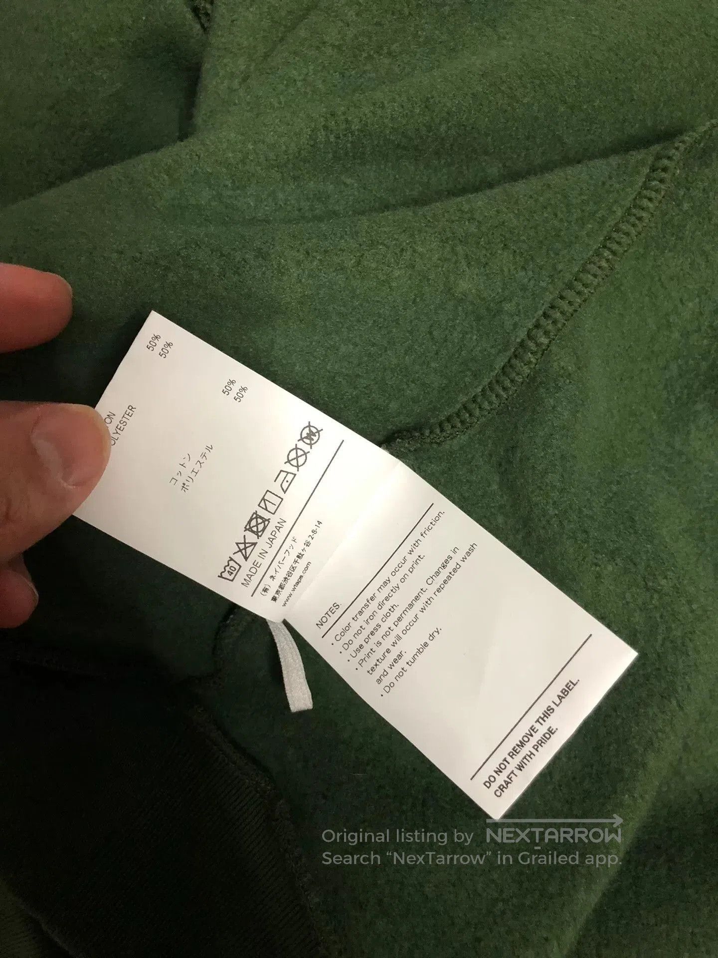 Wtaps wtaps green pullover sweatshirt with text. Size US XL / EU 56 / 4 - 5 Thumbnail