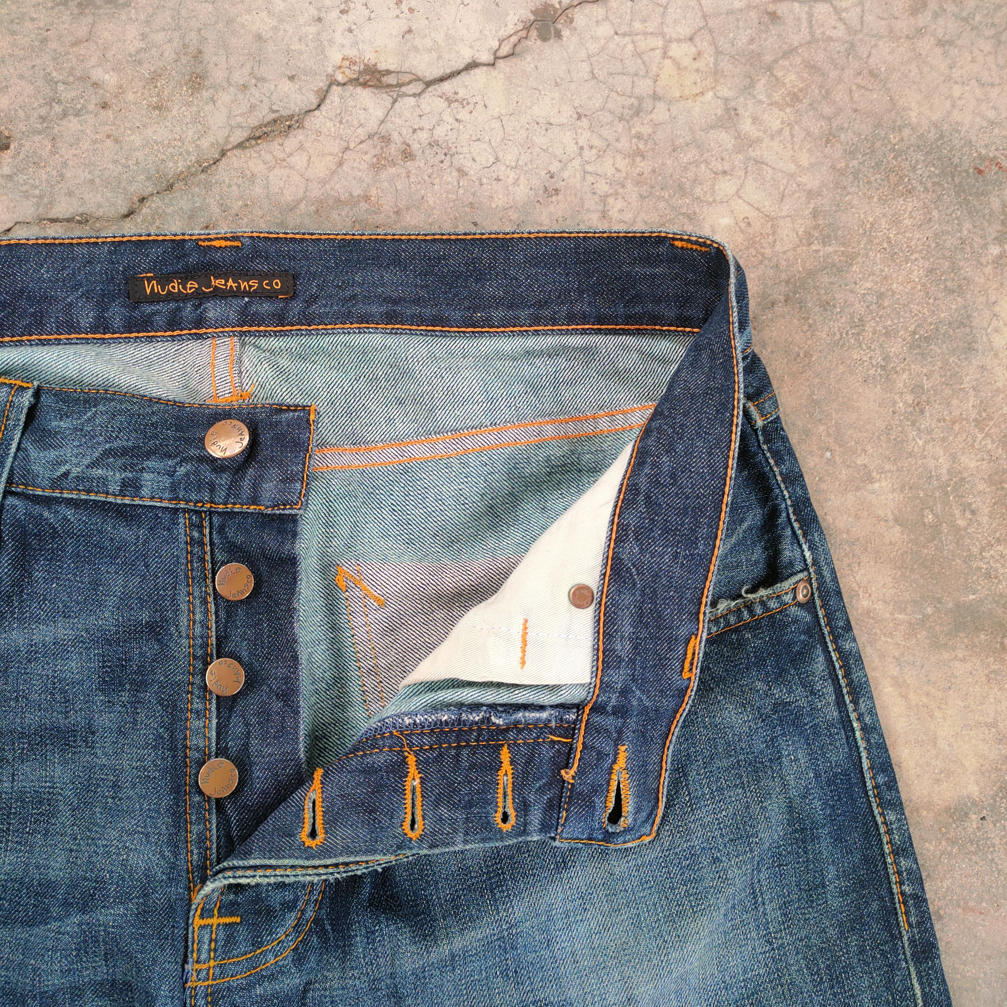 Nudie Jeans W33 VINTAGE NUDIES BUTTONFLY FADED DISTRESSED JEANS PANTS Size US 33 - 6 Thumbnail