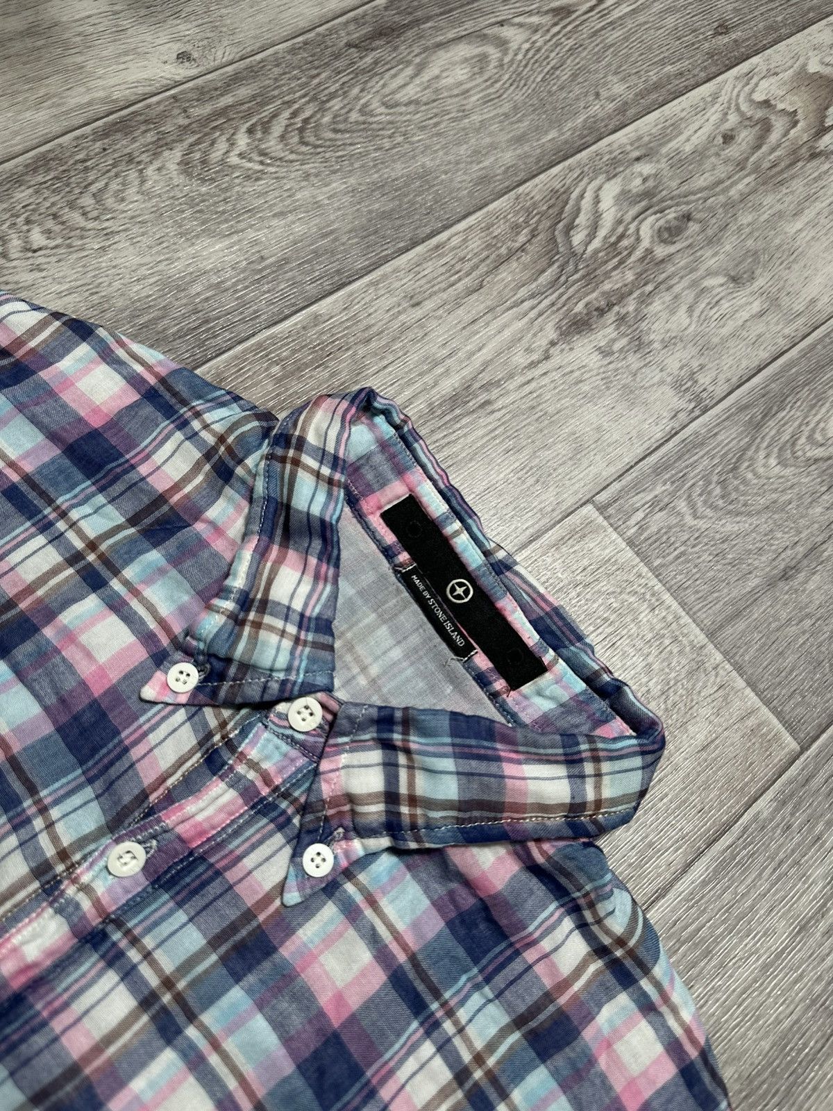 Stone Island Stone Island Denims Checked Button Up Shirt Size US L / EU 52-54 / 3 - 2 Thumbnail