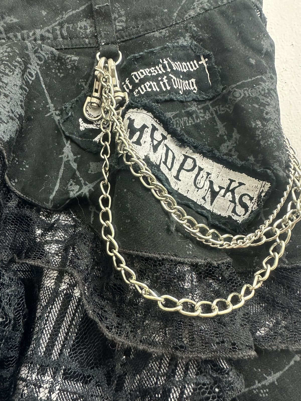 Hysteric Glamour × If Six Was Nine × Japanese Brand Vintage Mad Punks Chain Gothic Skirt Punker Size US 28 / EU 44 - 3 Thumbnail