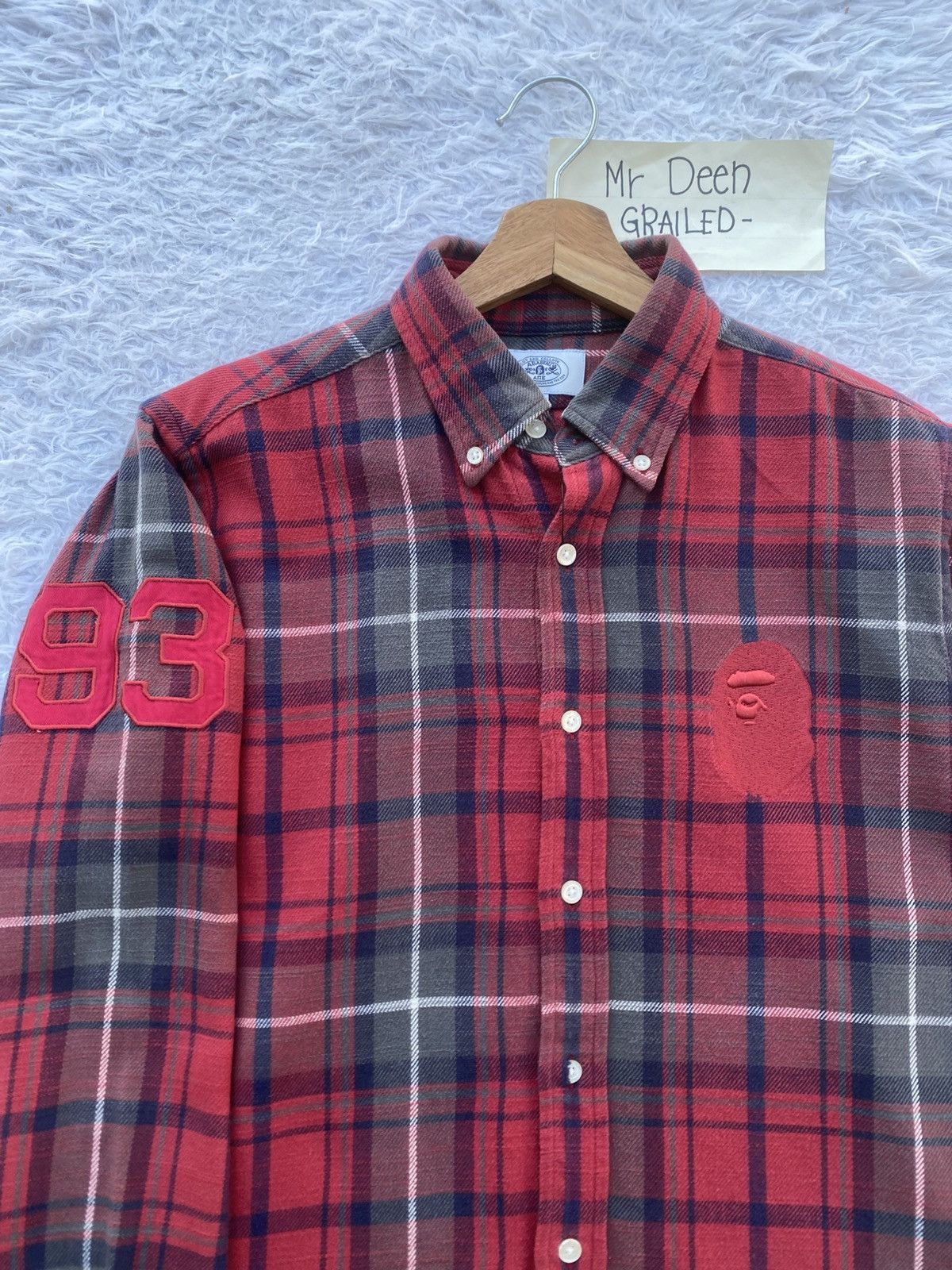 Bape Rare Vintage BAPE Flannel Longsleeve Shirt Size US M / EU 48-50 / 2 - 1 Thumbnail