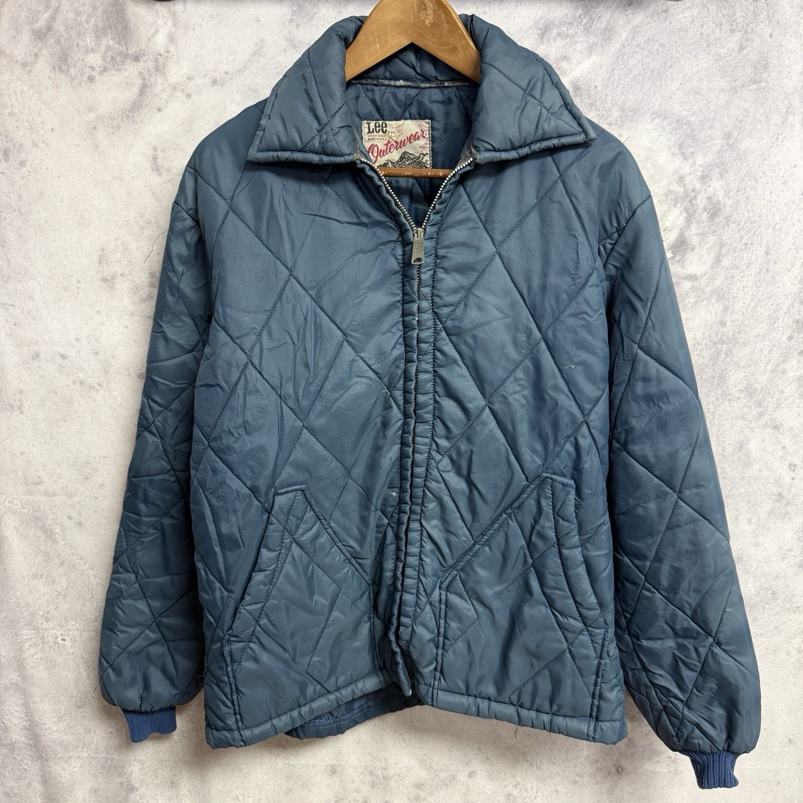 Lee Vintage Lee Union Made Outerwear Jacket Men L Blue Quilted Size US L / EU 52-54 / 3 - 1 Thumbnail