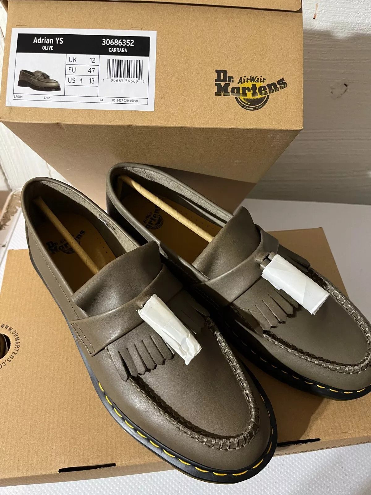 Dr. Martens Dr. Martens ADRIAN CARRARA LEATHER TASSEL LOAFERS Size US 13 / EU 46 - 8 Thumbnail