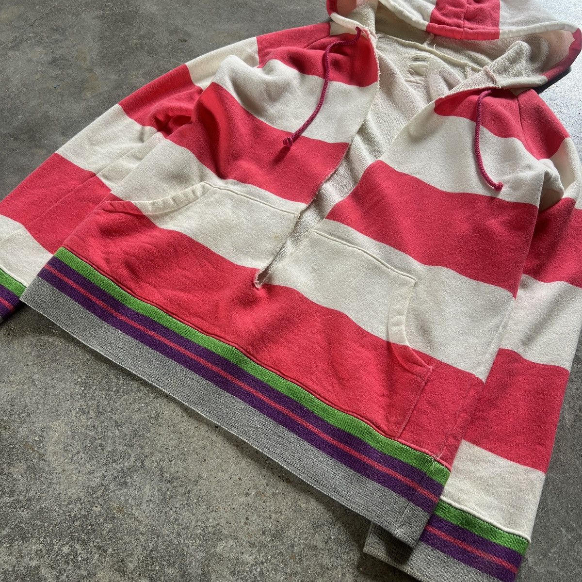 Nozomi Ishiguro Nozomi Ishiguro Stripped cut Hoodie Size US M / EU 48-50 / 2 - 4 Thumbnail