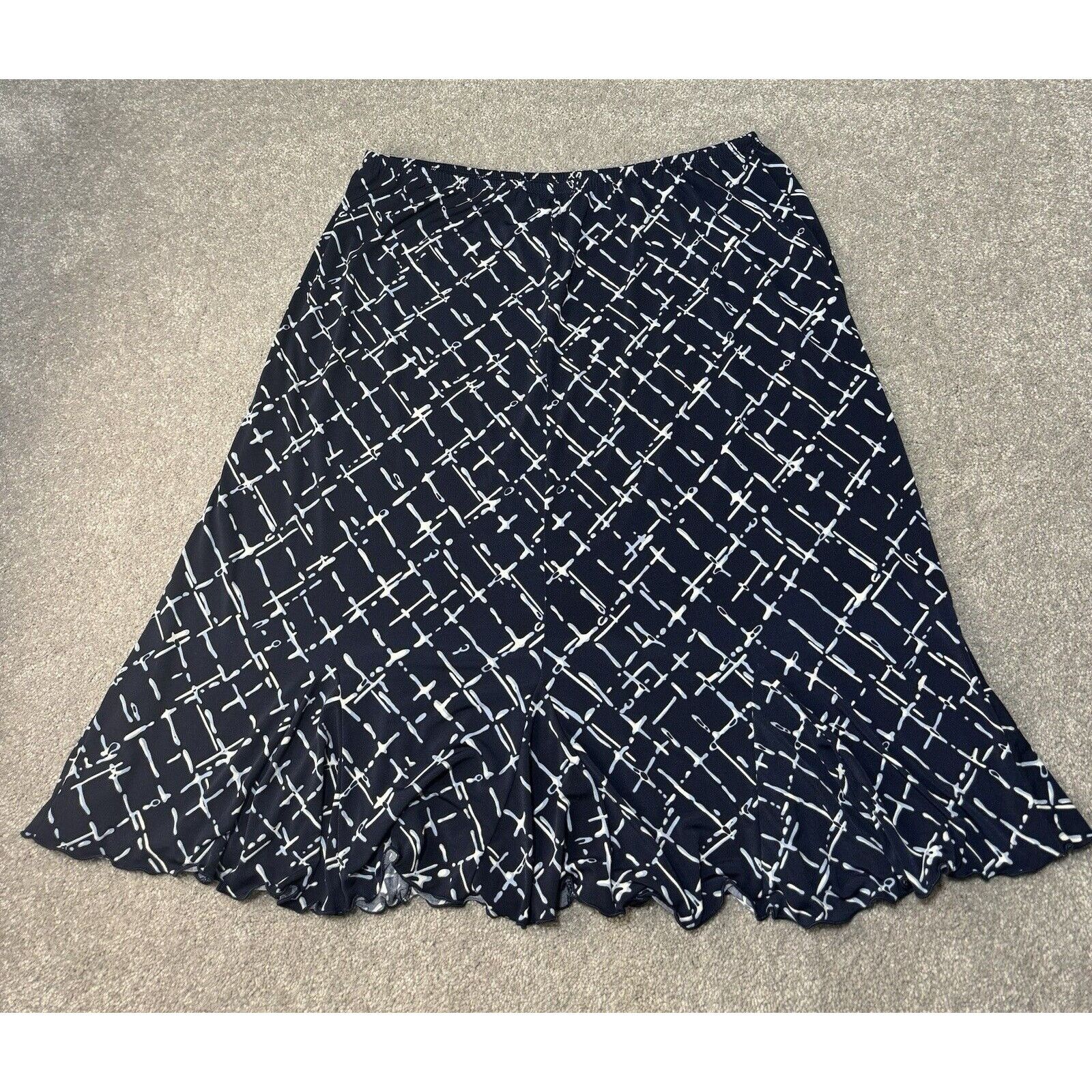 Other Dialogue Skirt Plus Size 1X Midi Abstract Geometric Ruffled Size 34" / US 12 / IT 48 - 2 Thumbnail