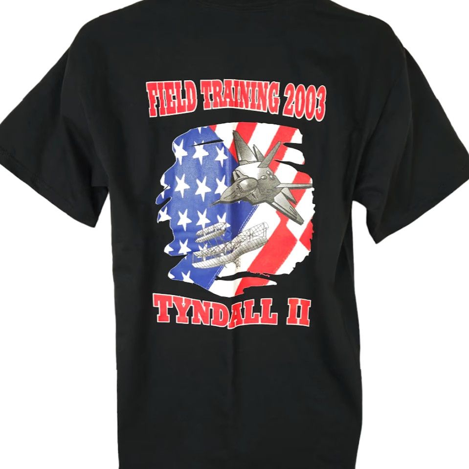 Jerzees VINTAGE Air Force T Shirt Mens Size Medium Y2K AFROTC Field Training Tyndall AF Jersey? Size US M / EU 48-50 / 2 - 2 Thumbnail