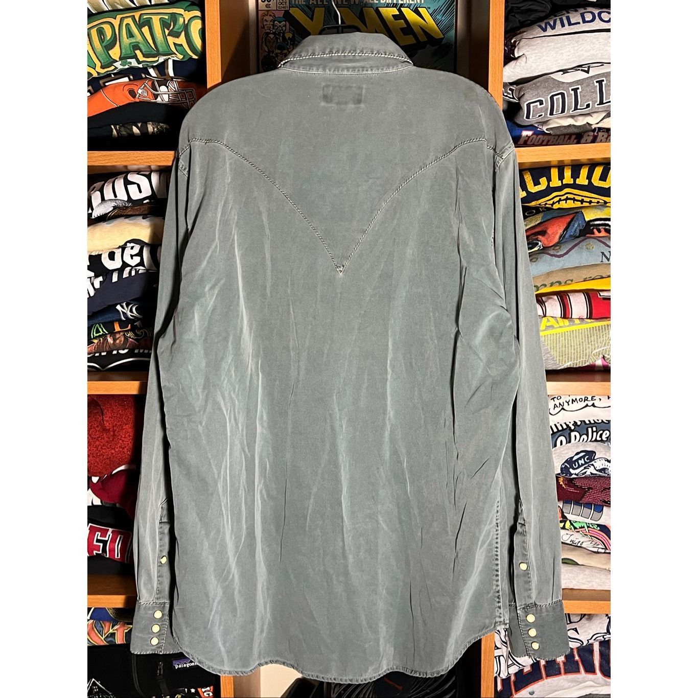 Other Ryan Michael Silk Pearl Snap Western Long Sleeve Button Shir Size US XL / EU 56 / 4 - 4 Thumbnail