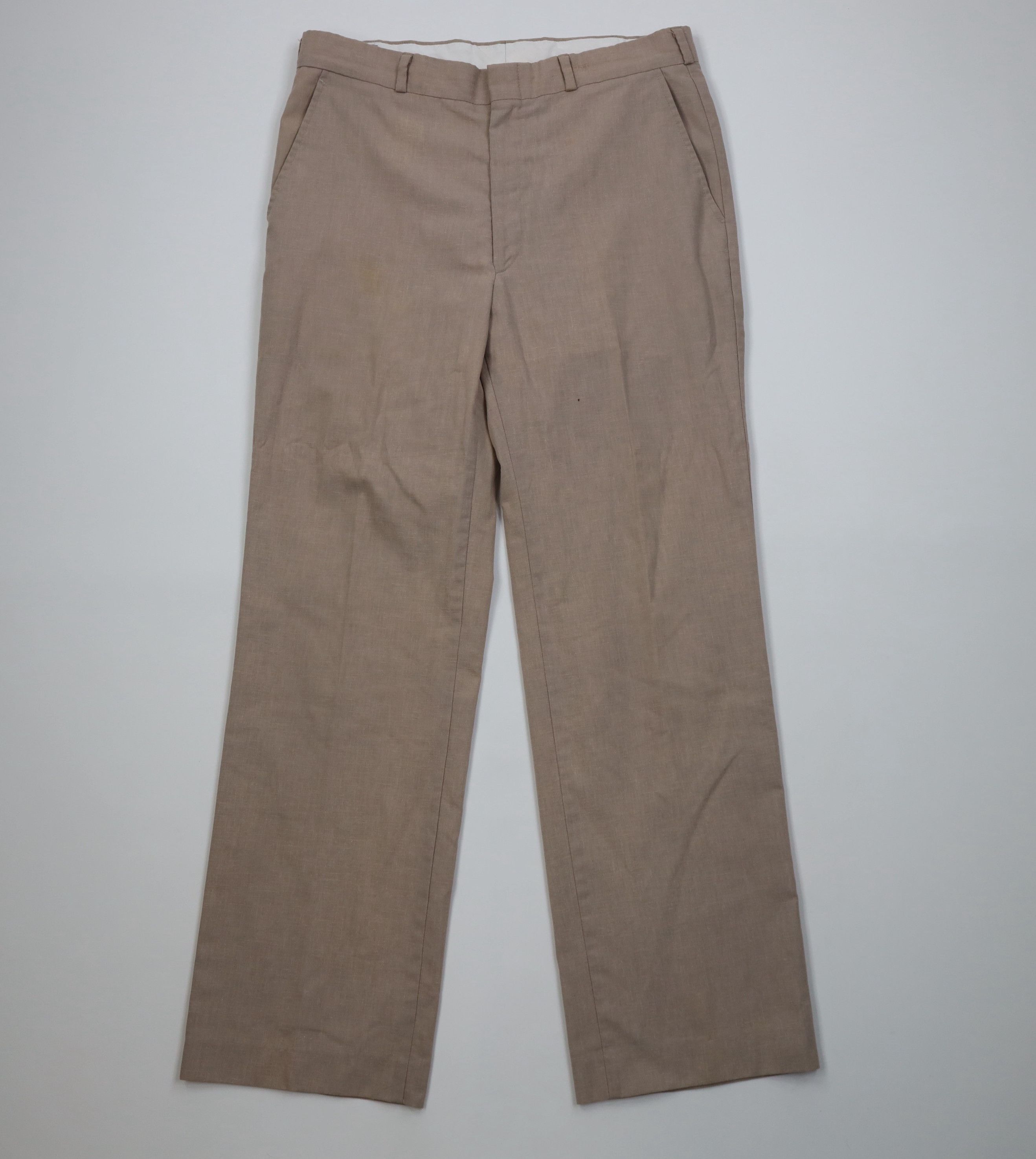 Vintage Vintage 70s 80s Streetwear Knit Wide Leg Chino Pants USA Size US 32 / EU 48 - 1 Thumbnail