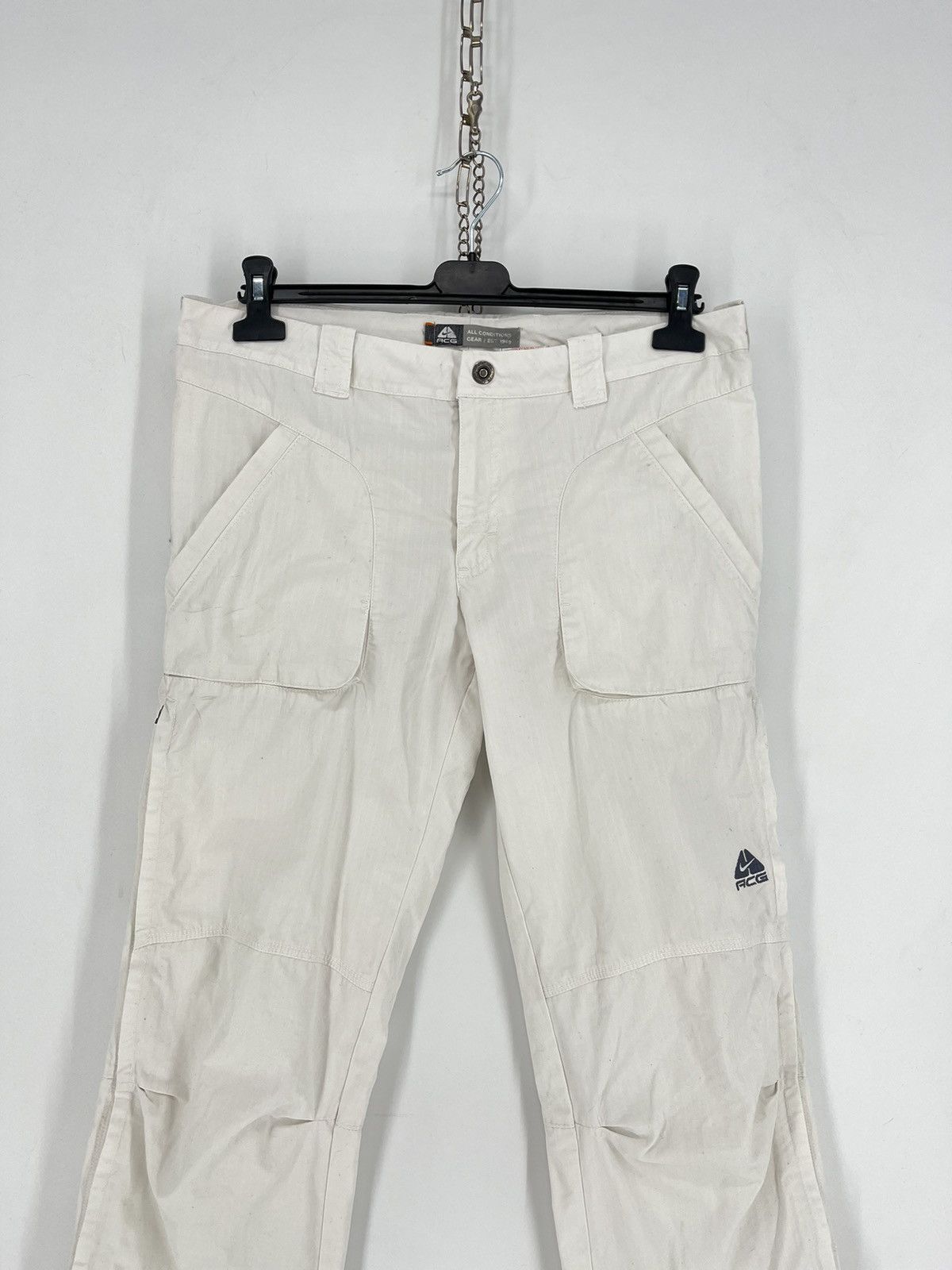 Nike ACG Vintage Nike Acg Zipper Tracking White Pants Outdoor Life Size US 31 - 2 Thumbnail