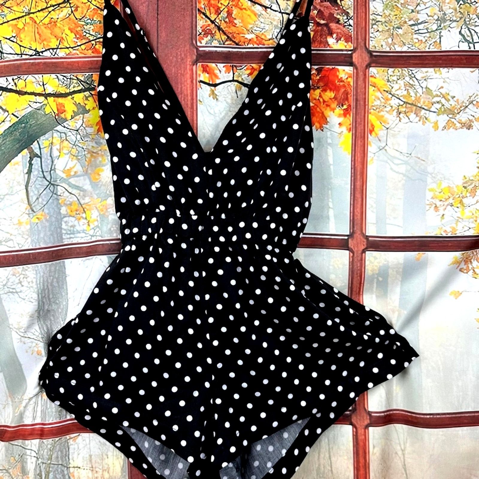 Other Open Back Millau Polka Dot Romper - Black/White - size S Size 27" / US 4 / IT 40 - 4 Thumbnail