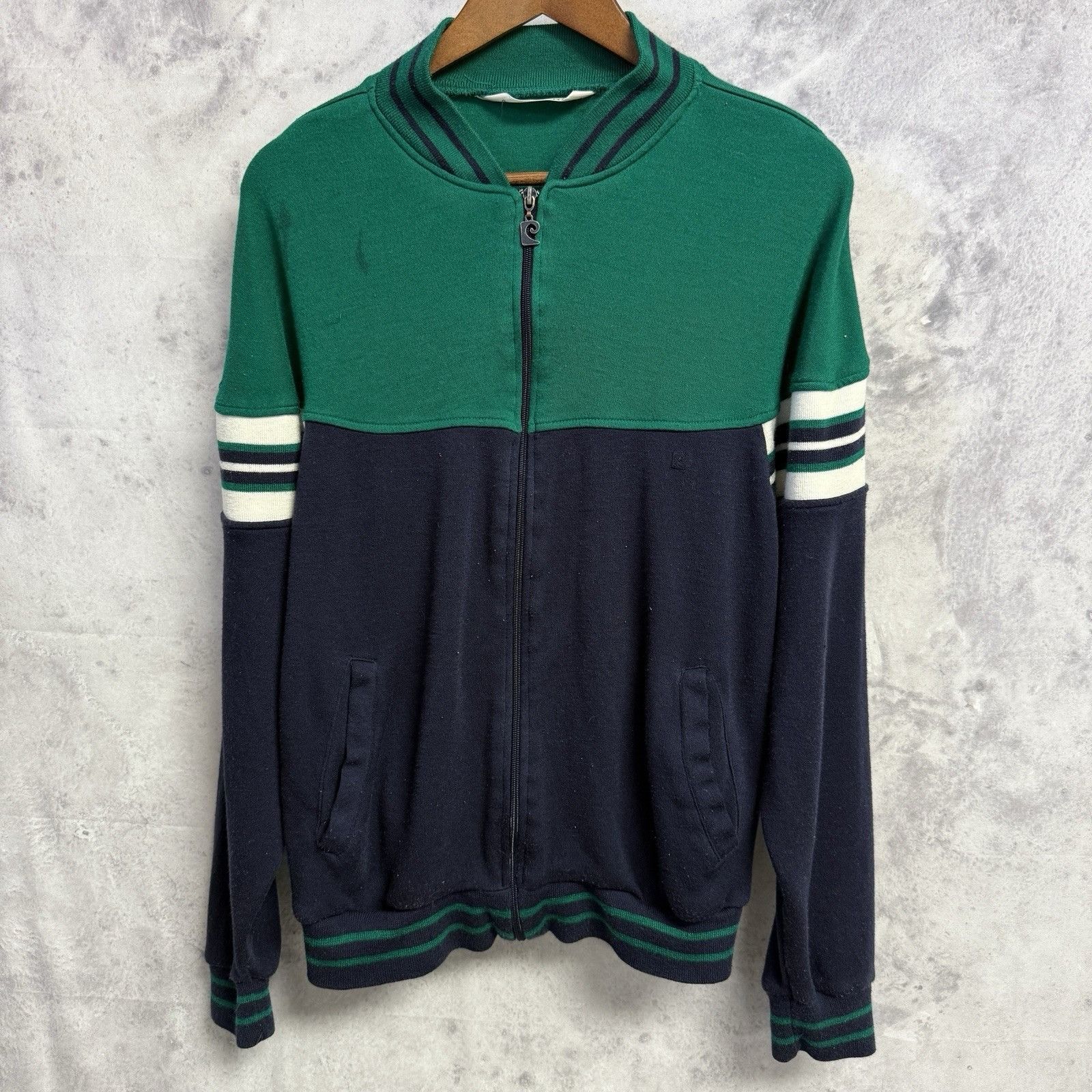 Pierre Cardin × Vintage Vintage Pierre Cardin Jacket Full Zip Mens Large Green/Blue Size US L / EU 52-54 / 3 - 1 Thumbnail