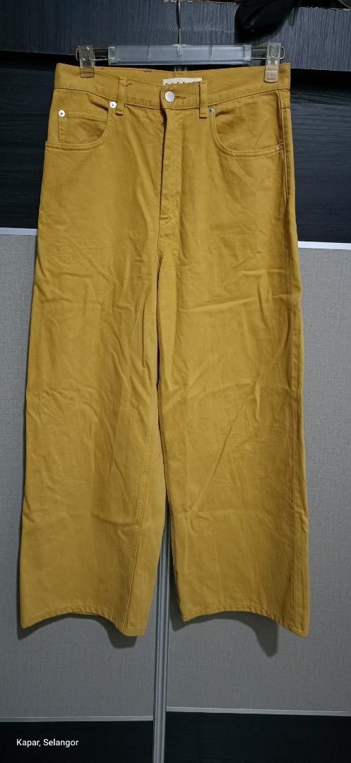 Marni × Uniqlo Uniqlo x Marni Mustard Wide-Leg Jeans (W30 L40) Size US 30 / EU 46 - 1 Thumbnail