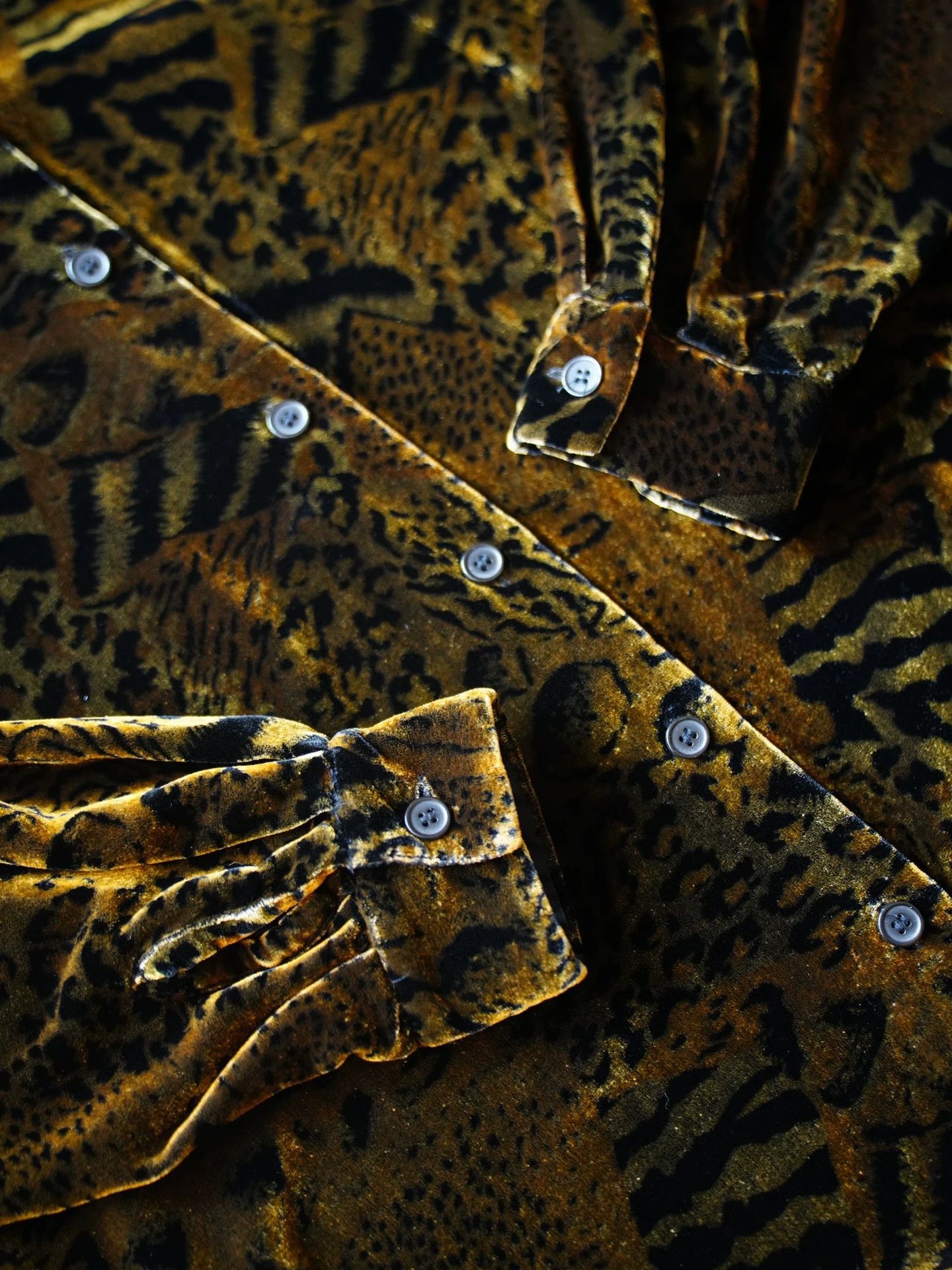 Vintage Vintage Niche Silk Velvet Animal Print Shirt (Pads) Size M / US 6-8 / IT 42-44 - 6 Thumbnail