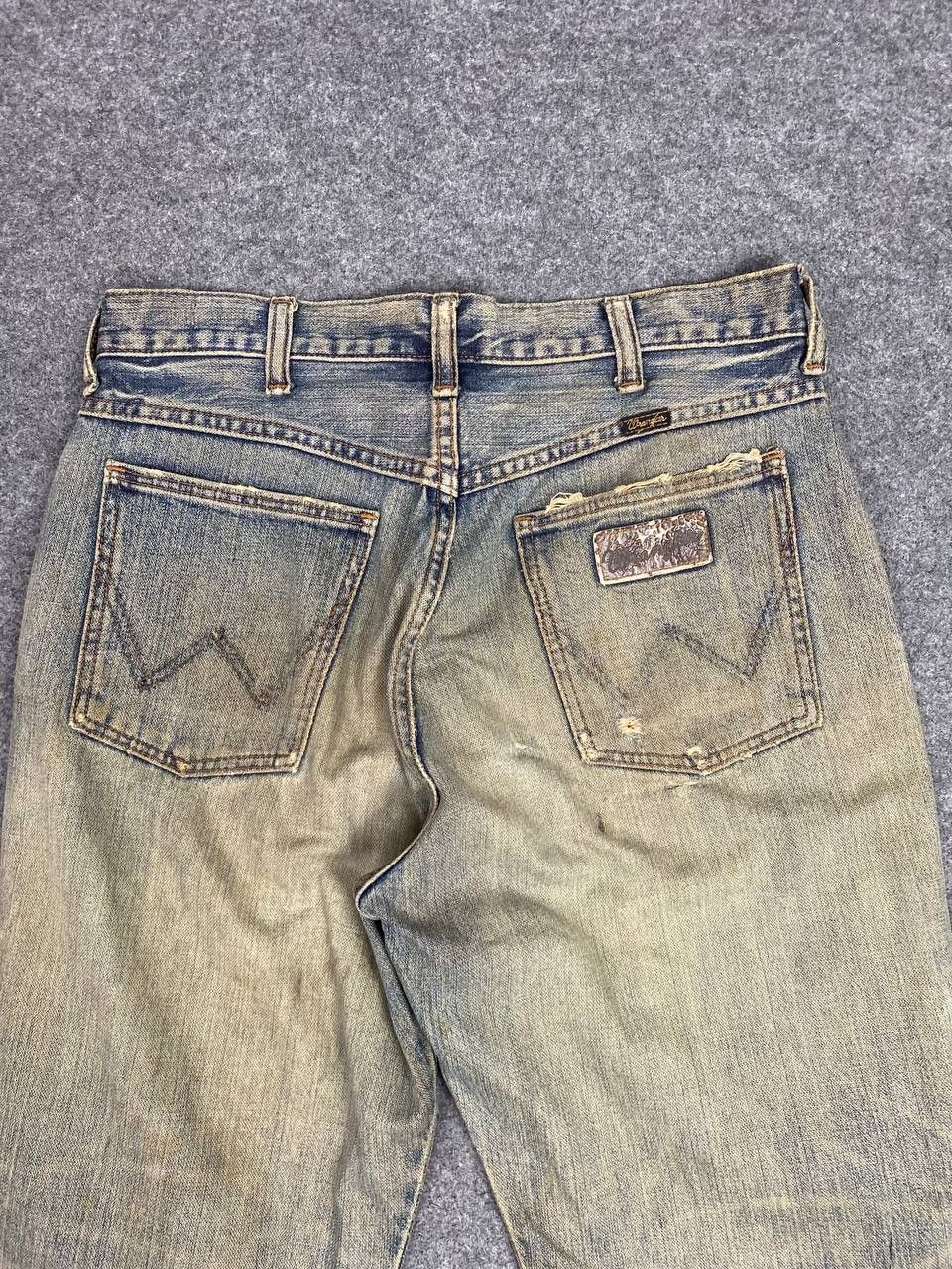 Wrangler vintage wrangler rusty distressed denim nice design Size US 32 / EU 48 - 3 Thumbnail
