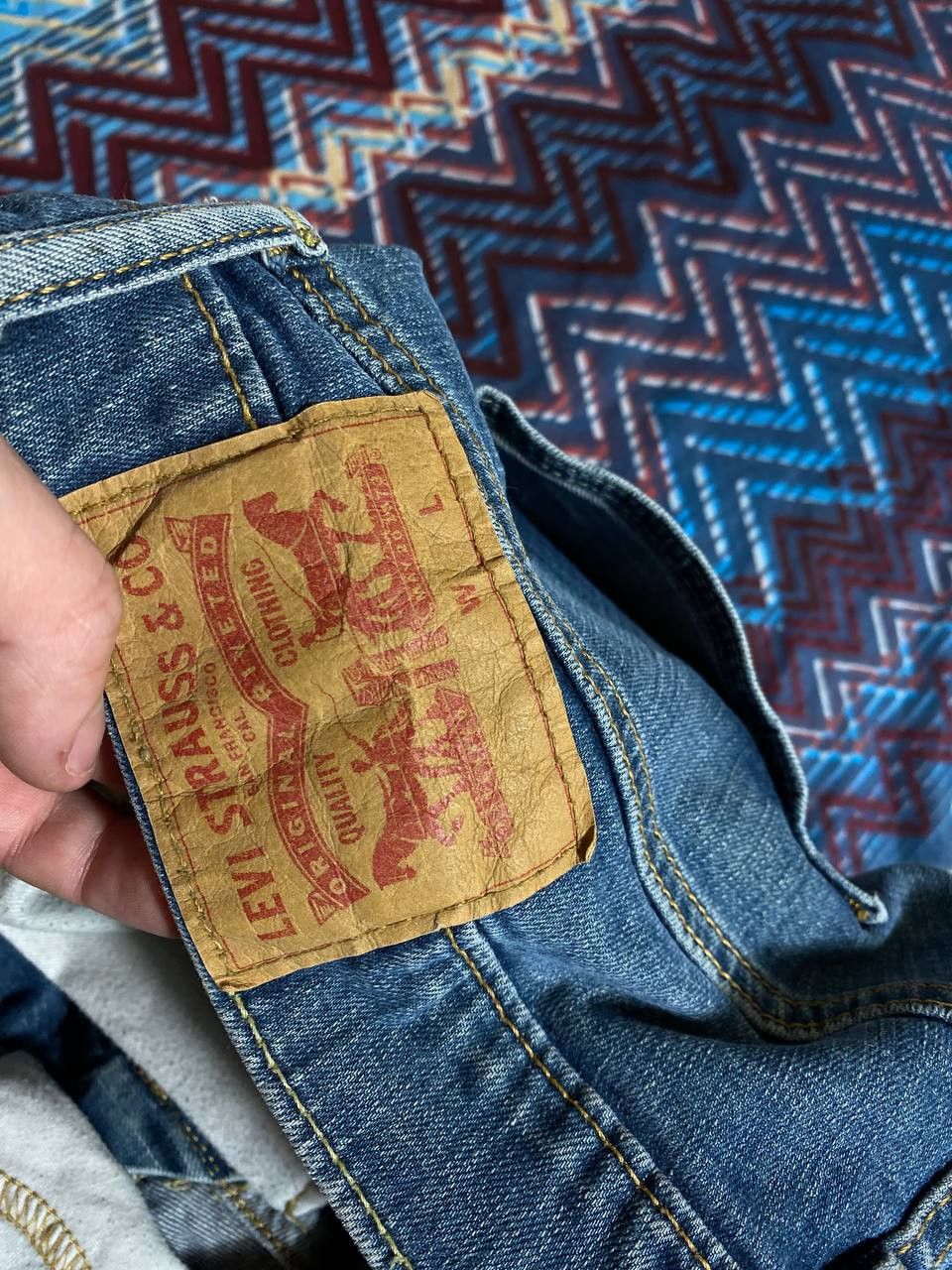 Levi's × Vintage Levi’s Jeans Distressed Baggy Vintage Faded dirty Hype Y2K Size US 34 / EU 50 - 3 Thumbnail