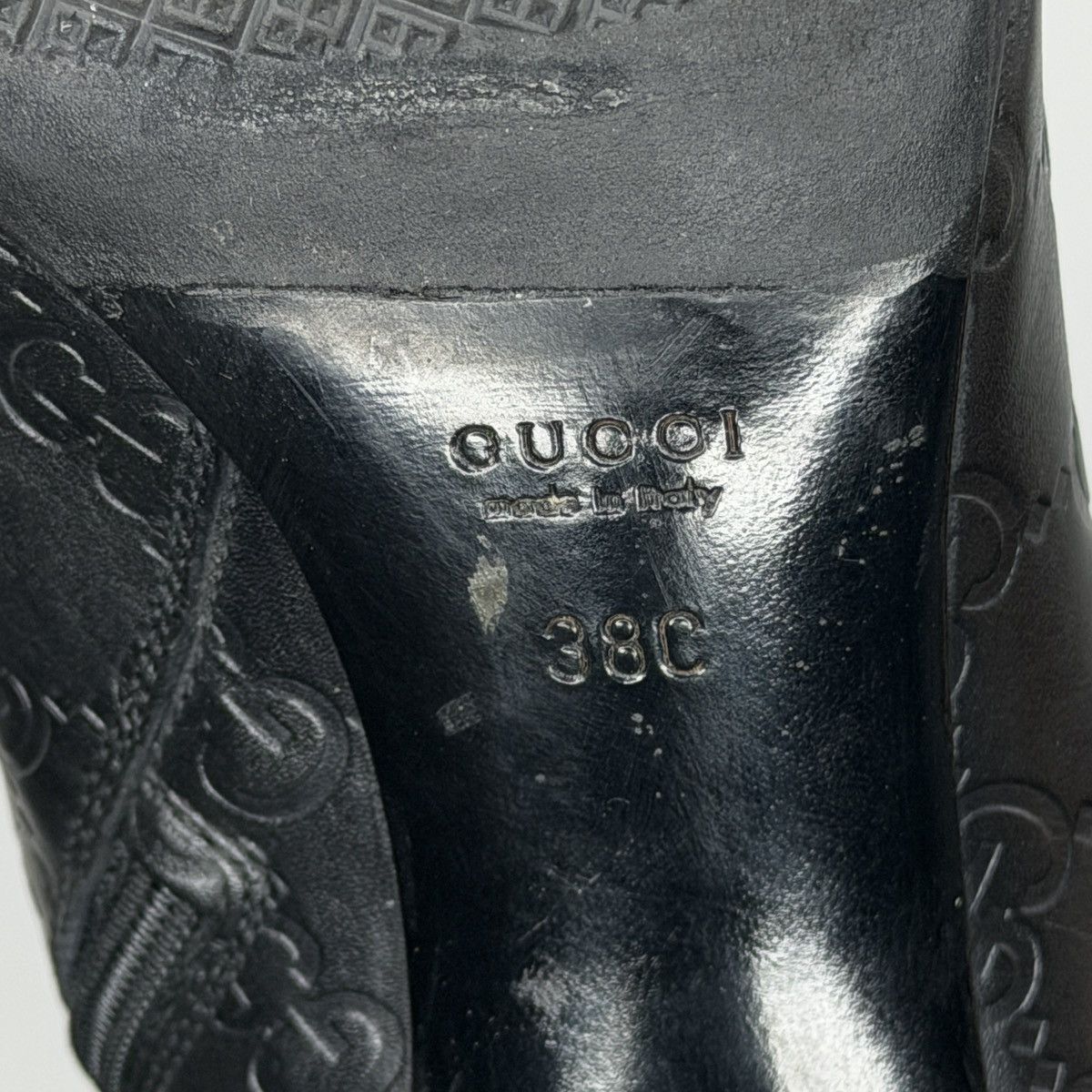 Gucci Gucci Monogram GG Black Leather High Hills Boots Y2K Size US 8 / IT 38 - 9 Thumbnail