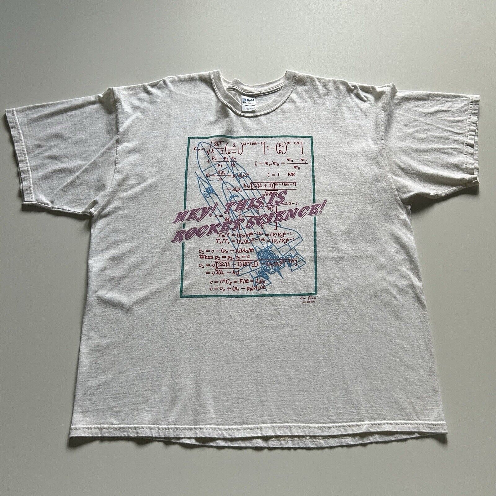 Arts & Science Vintage Y2K Rocket Science Funny Art T Shirt 2XL Graphic Tee Size US XXL / EU 58 / 5 - 1 Thumbnail