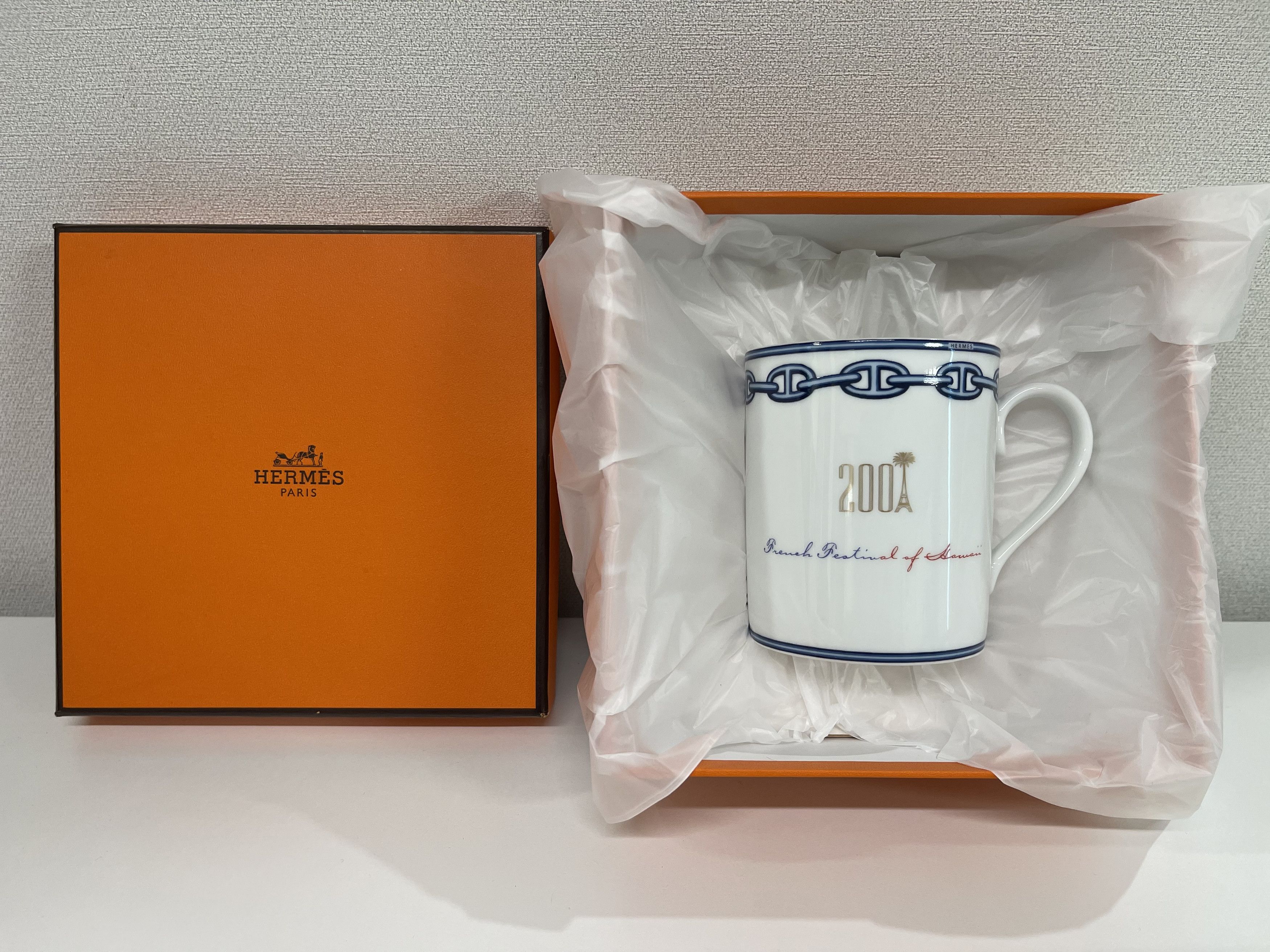 Hermes Hermes Chaine D'Ancre Blue Hawaii Limited Mug Cup 1P Size ONE SIZE - 7 Thumbnail
