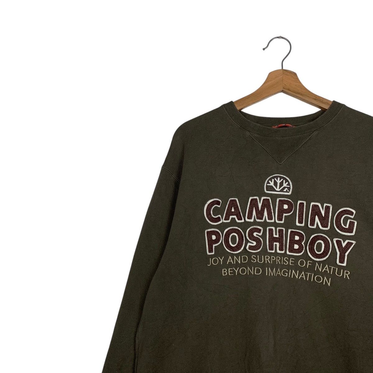 Japanese Brand Posh Boy Camping Crewneck Sweatshirt Size US L / EU 52-54 / 3 - 6 Thumbnail