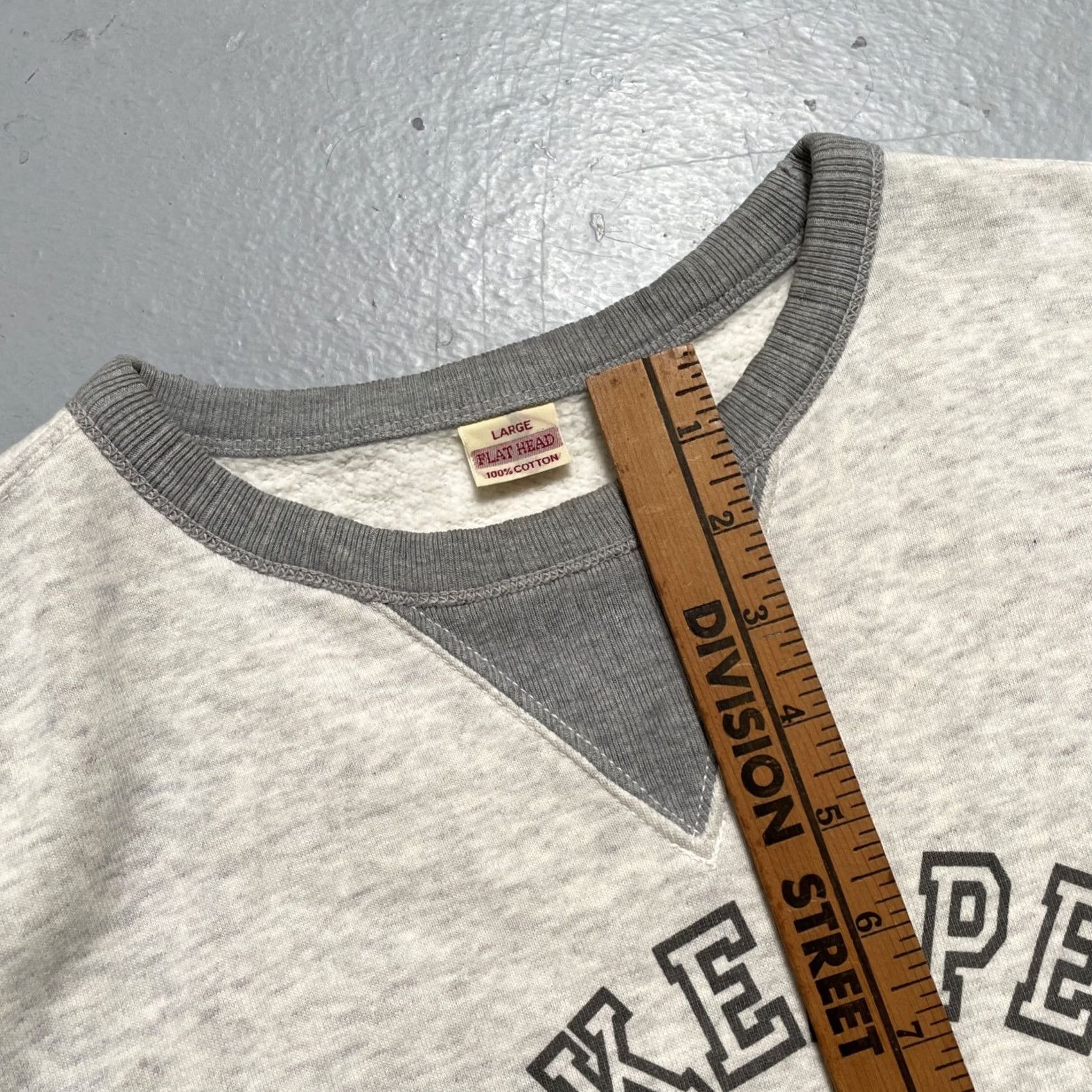 The Flat Head The Flat Head Japan Double V Vintage Sweatshirt Biker Style Gray L Unisex Adults XS? No—keep as L Size US L / EU 52-54 / 3 - 7 Thumbnail
