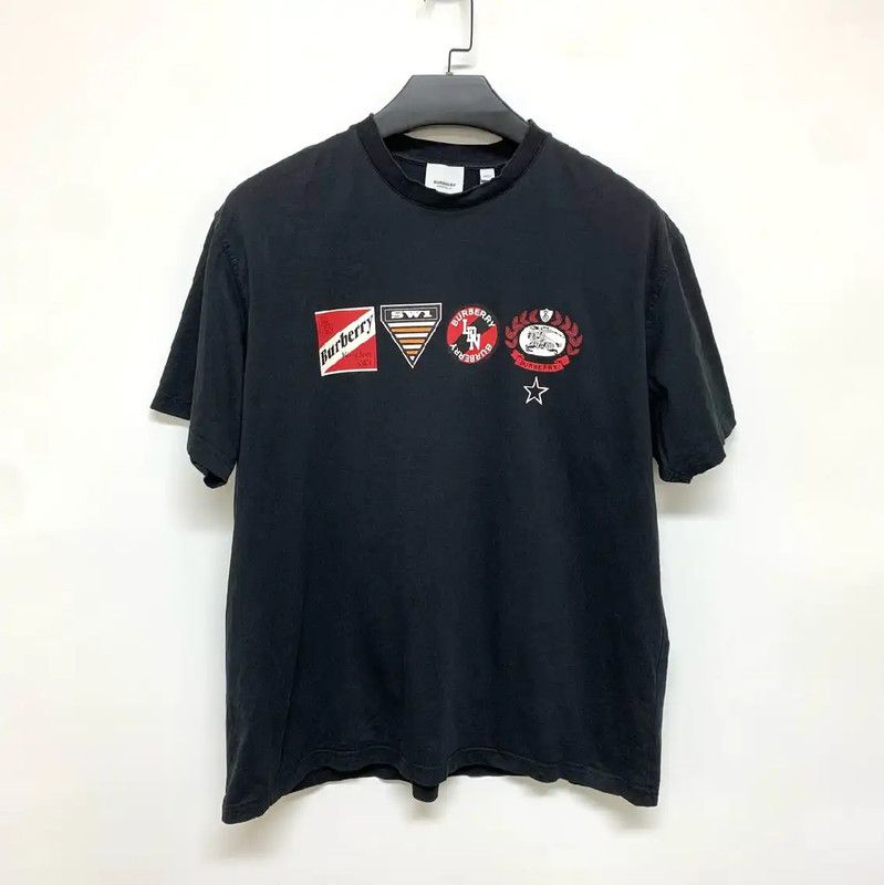 Burberry Burberry Black Cotton Men's T-shirt Size US M / EU 48-50 / 2 - 1 Thumbnail