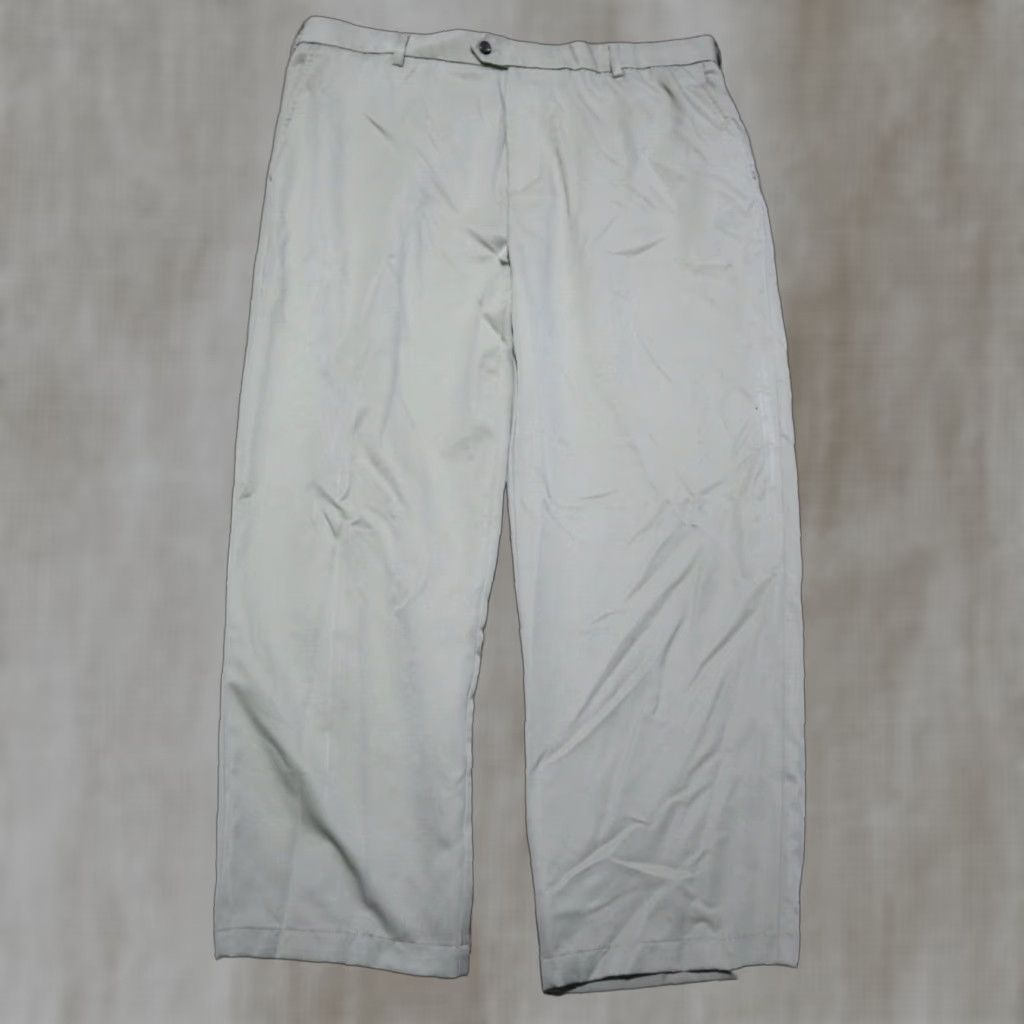 Izod IZOD Dress Pants Men's 40/30 Beige Polyester Relaxed Pleated Straight[/Color] Pants Size US 40 / EU 56 - 1 Thumbnail