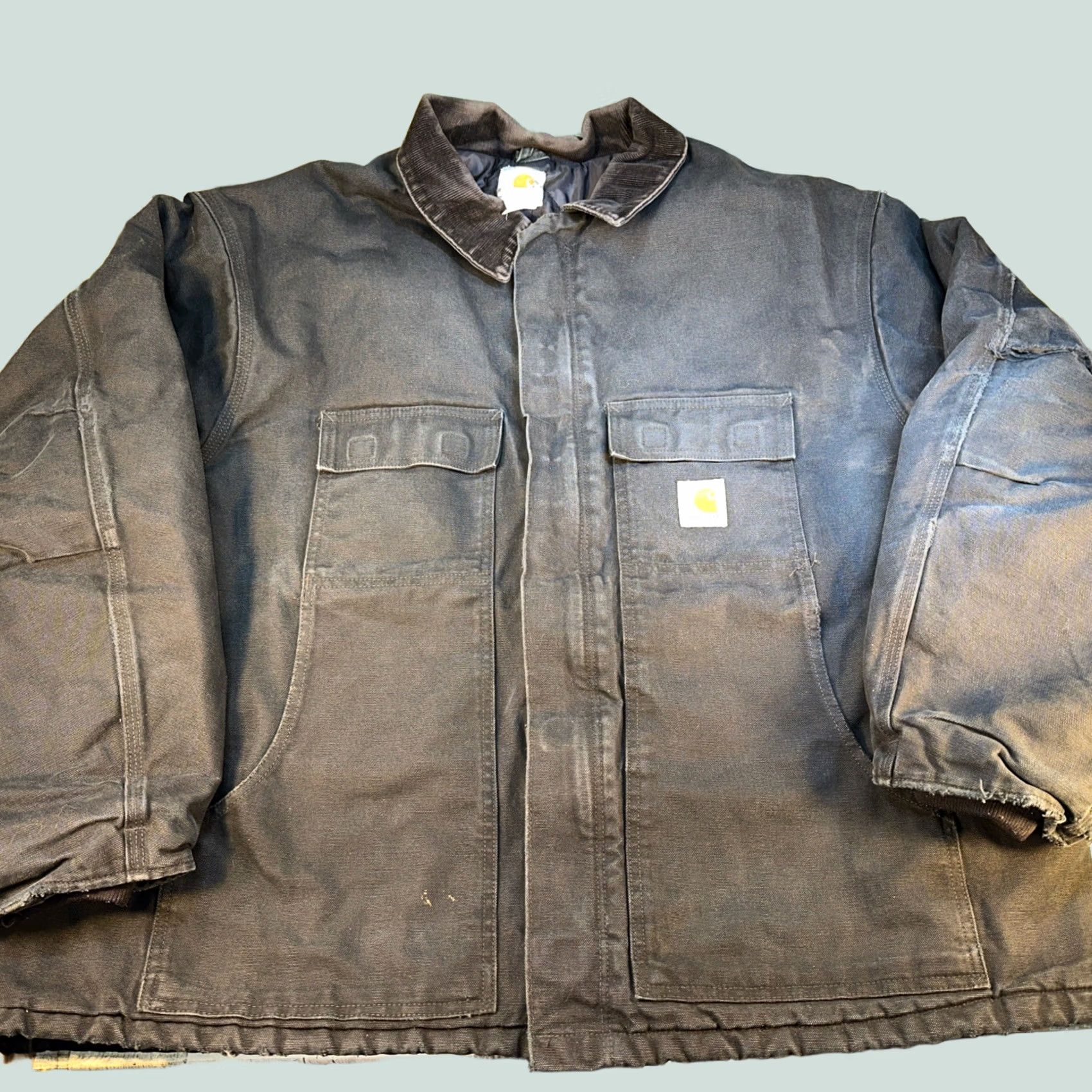 Carhartt VINTAGE Carhartt C03 Detroit Jacket Black 56 Regular Blanket-Lined Bomber Jacket Mens Size US XL / EU 56 / 4 - 1 Thumbnail