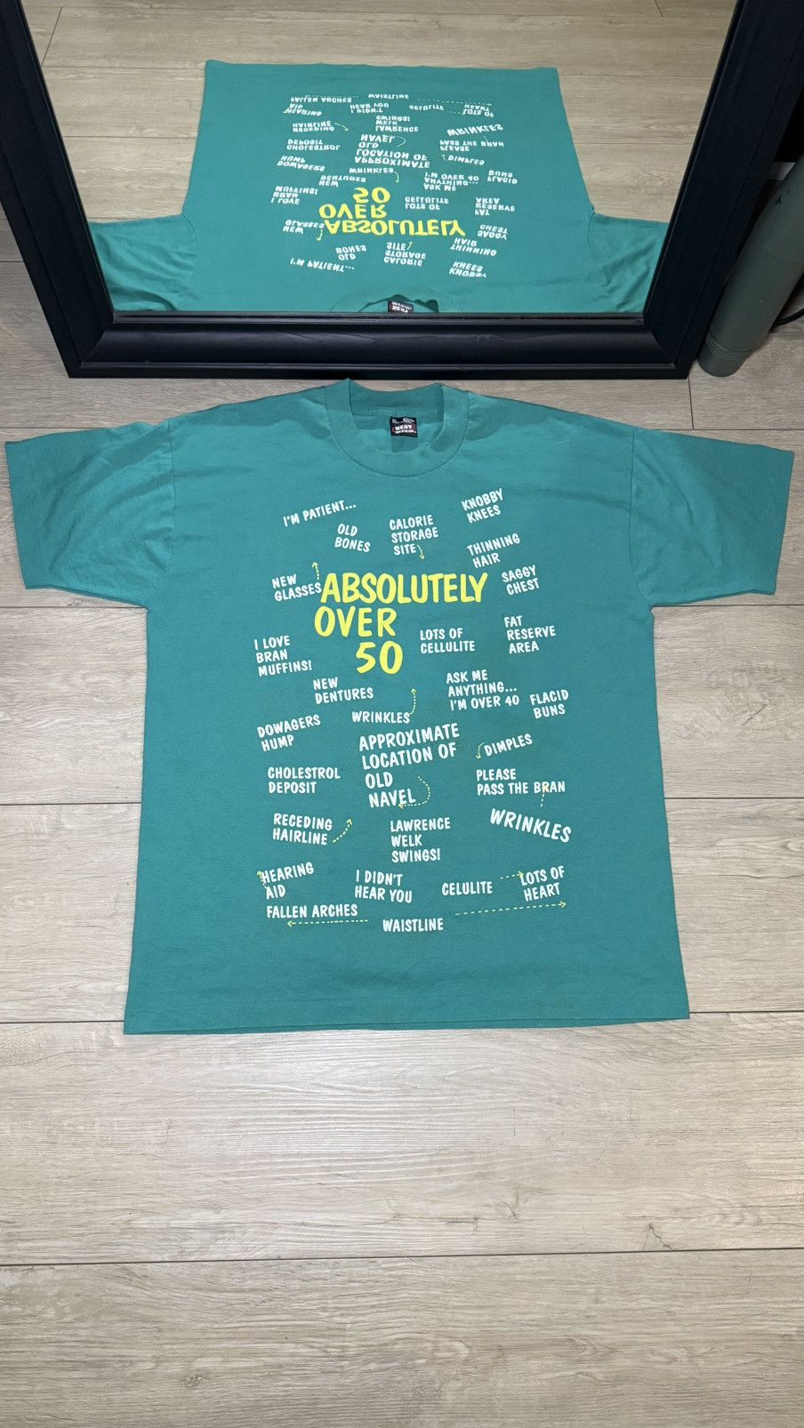 Other Vintage / Y2K 1990s Humor Absolutely Over 50 Shirt Size US XL / EU 56 / 4 - 1 Thumbnail