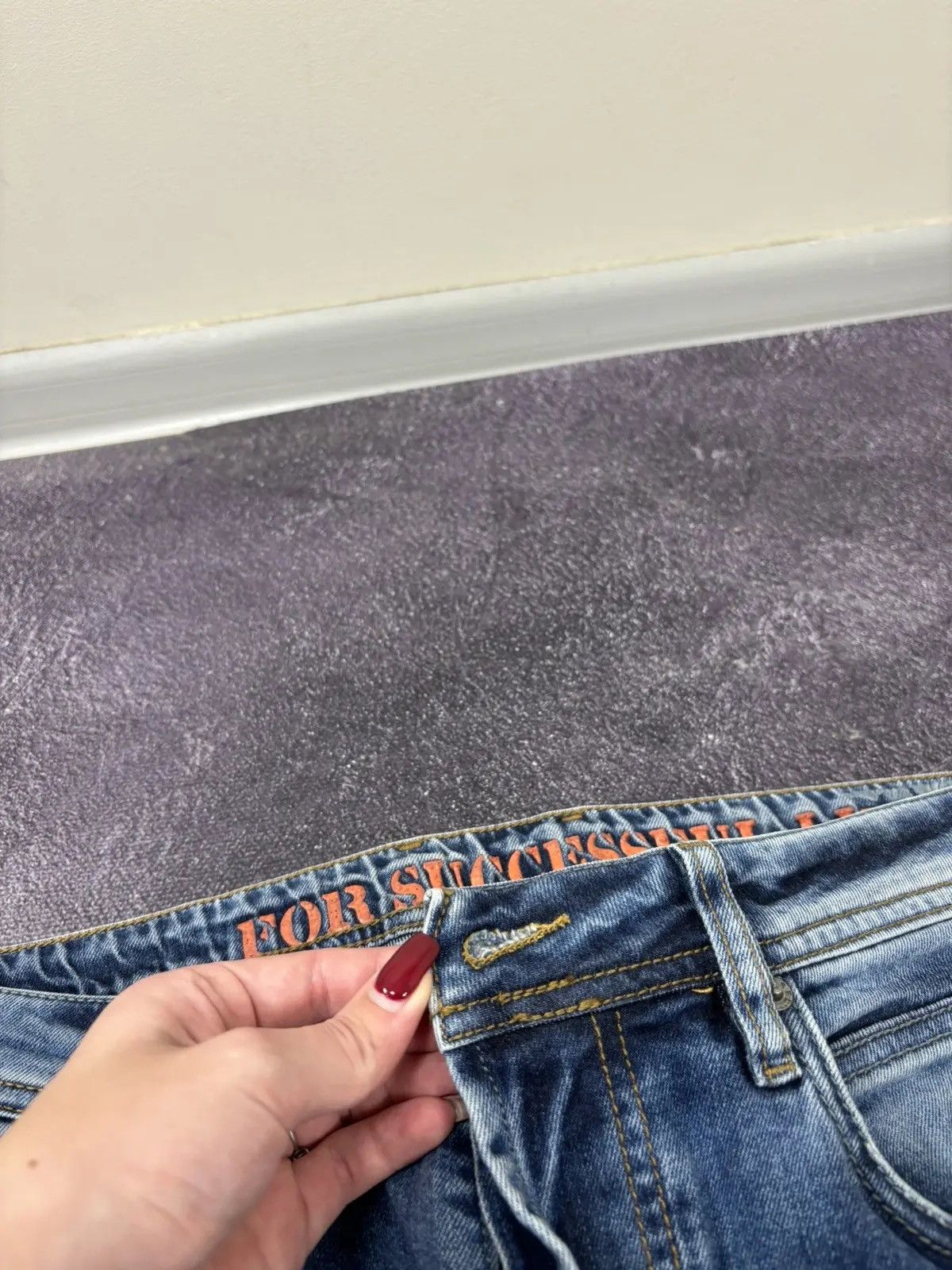 Diesel × Vintage Vintage Diesel Ripped Denim Avant Garde Japanese Jeans Size US 33 - 10 Thumbnail