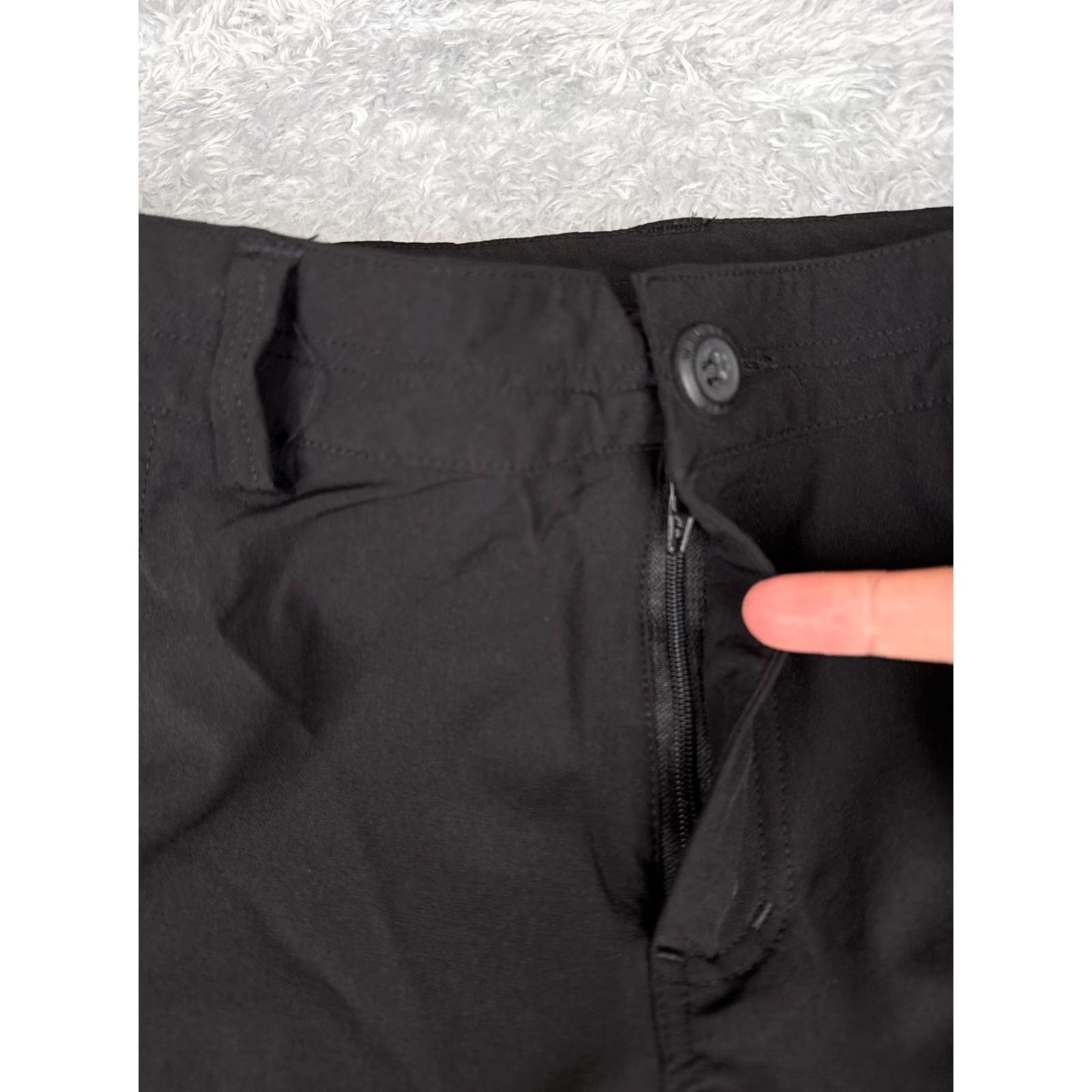 Vintage Kirkland Women's Pants 14 Black Straight Leg Nylon Blend Cargo Casual 35x32 Size 36" / US 14 / IT 50 - 5 Thumbnail