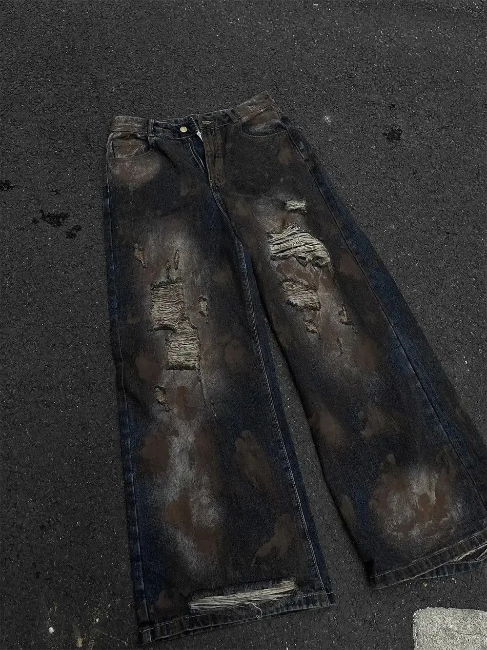 Japanese Brand High street hip-hop ripped jeans Size US 32 / EU 48 - 6 Thumbnail