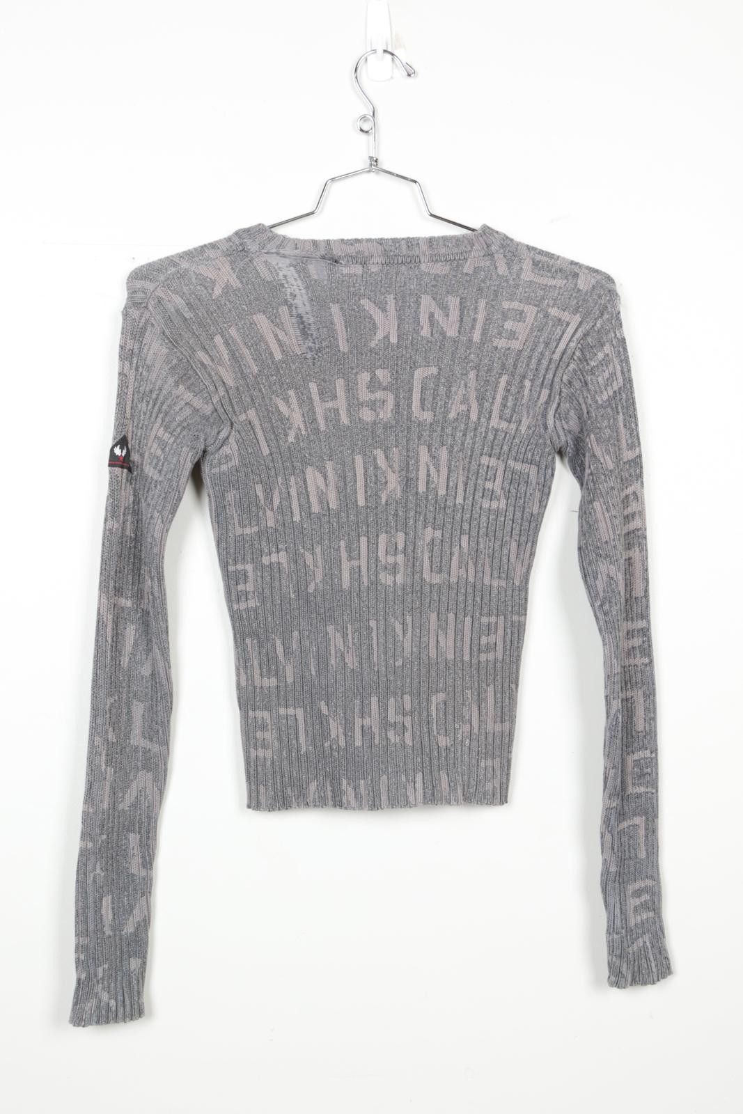 Calvin Klein 00's Calvin Klein Khakis AOP Text Ribbed Sweater Size ONE SIZE - 2 Thumbnail
