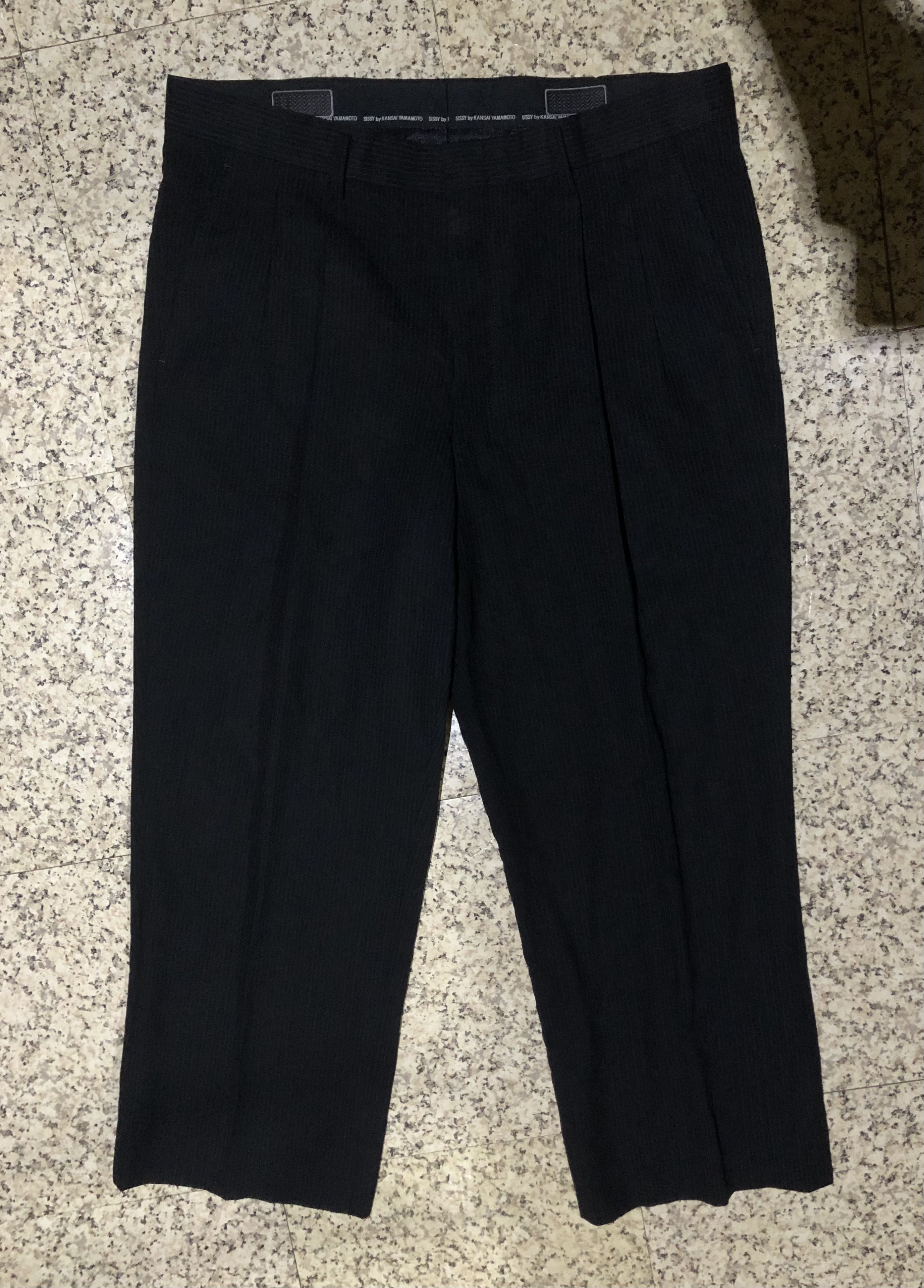 Kansai Yamamoto Vintage 90s SISSI by KANSAI YAMAMOTO Black Cropped Pants Size US 33 - 1 Thumbnail
