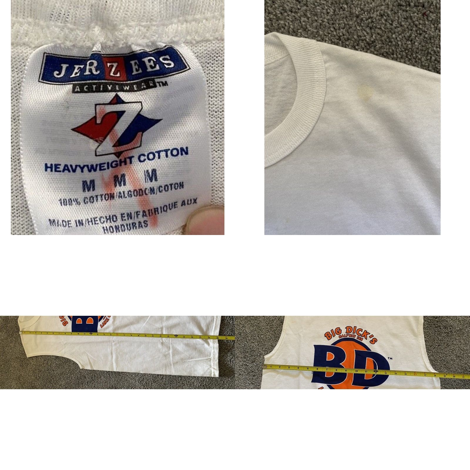 Jerzees VINTAGE Jerzees T-Shirt Tank Top Men M White Lake Of The Ozarks Halfway Inn Big Dicks USA 2004 Funny Classic Hipster Shirts Mens Size US M / EU 48-50 / 2 - 8 Thumbnail