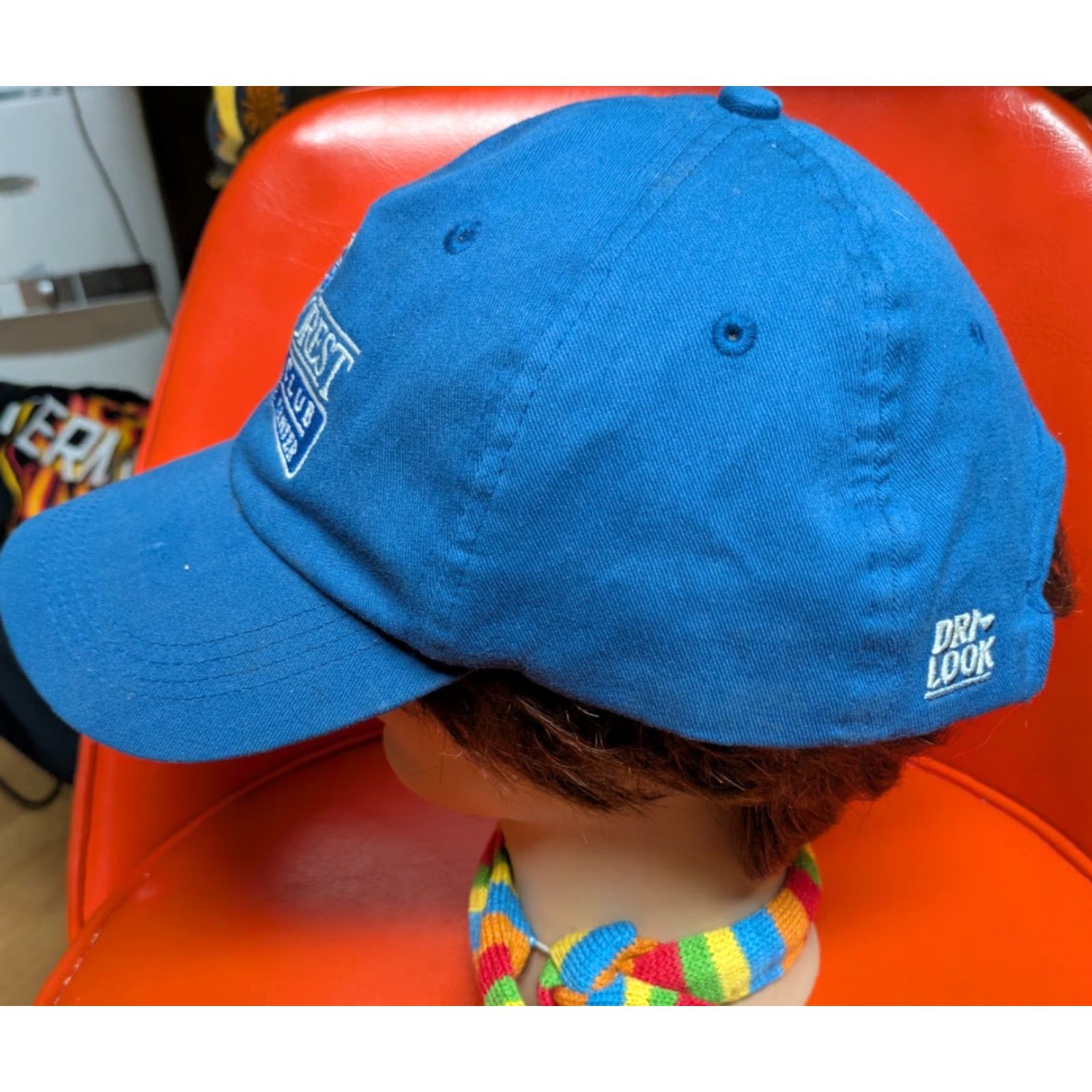 Vintage Ahead Lake Forest Golf Club Hat Adjustable Men Baseball Cap Blue Adjustable Strapback Ann Arbor MI Golf Tournament 90s (if applicable) Mens Size ONE SIZE - 2 Thumbnail