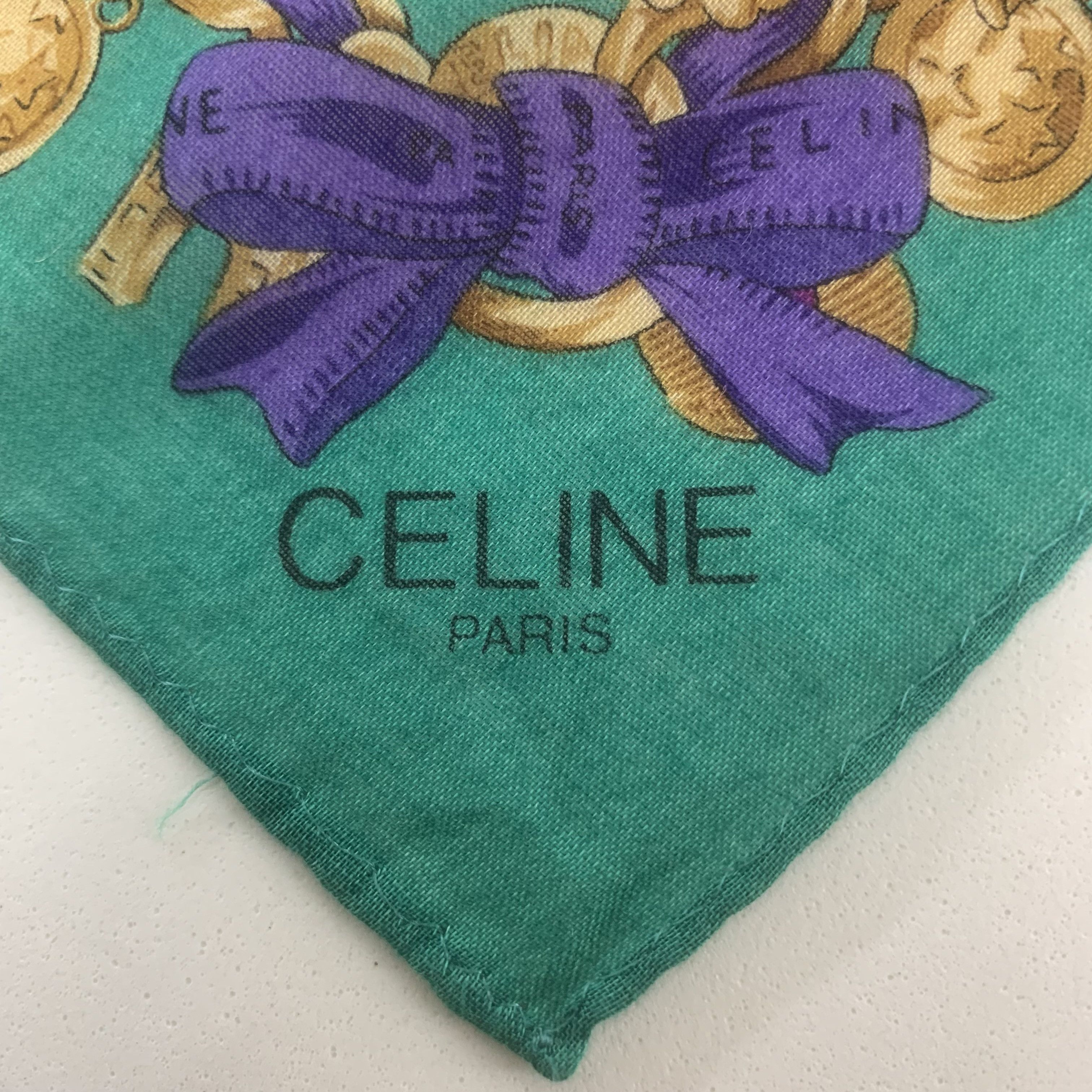 Celine Celine Handkerchief Bandana Neckerchief Square TB3391 Size ONE SIZE - 4 Thumbnail