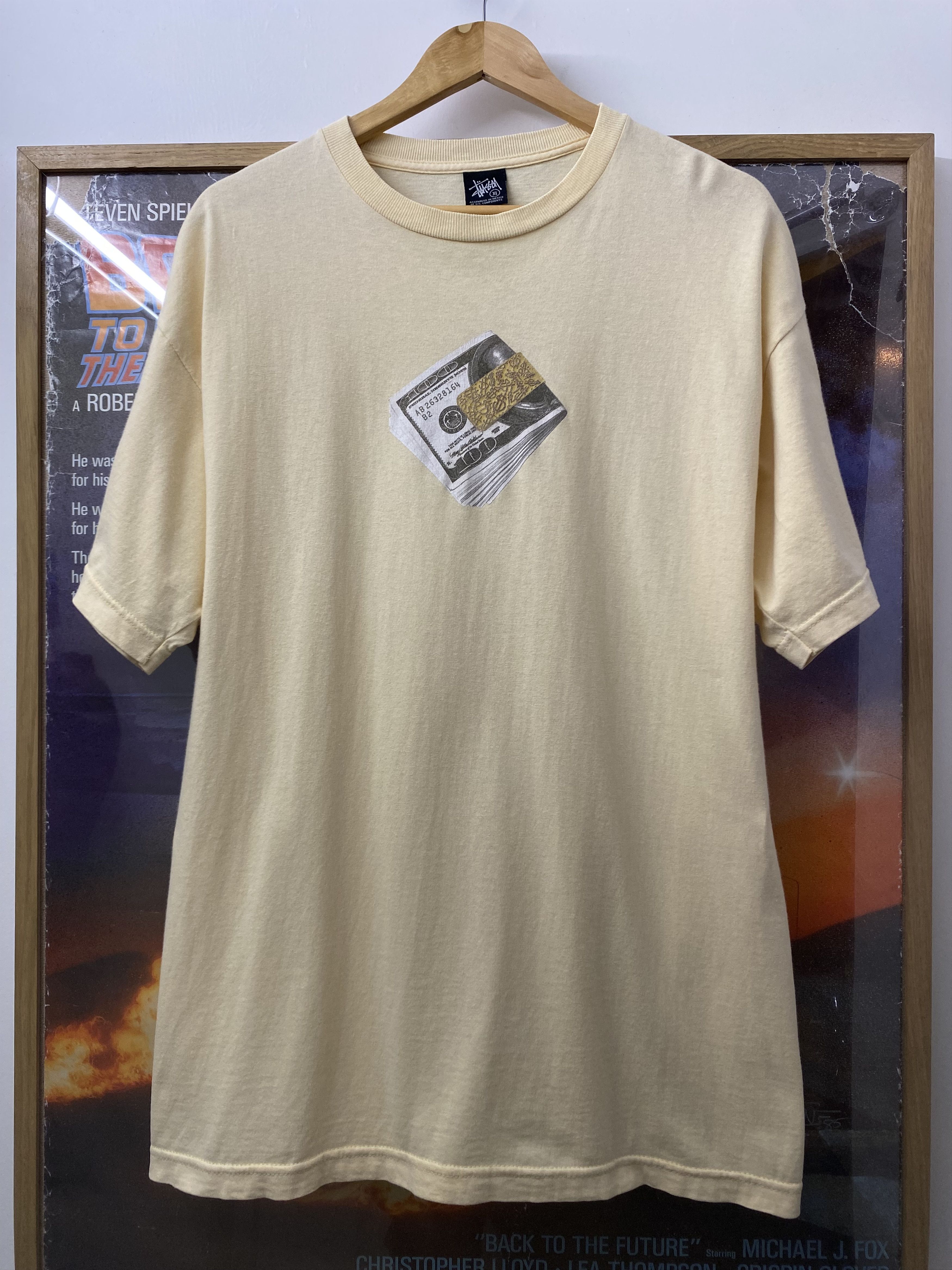 Stussy 00s Vintage Stussy Money Clipped 100$ Bills Graphic T Shirt Size US XL / EU 56 / 4 - 1 Thumbnail