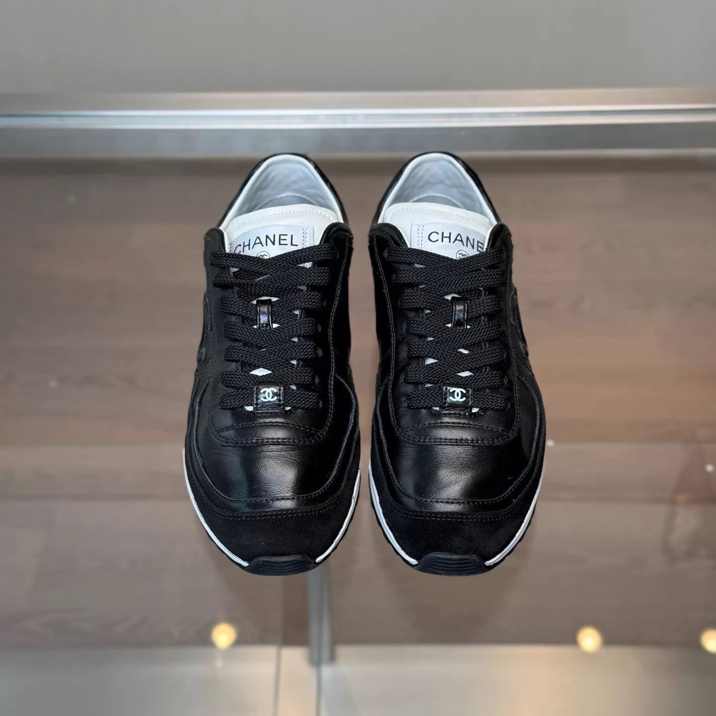 Chanel CHANEL 25K Black CC Deerfield Sneaker 37.5 99 Size US 7 / IT 37 - 2 Thumbnail