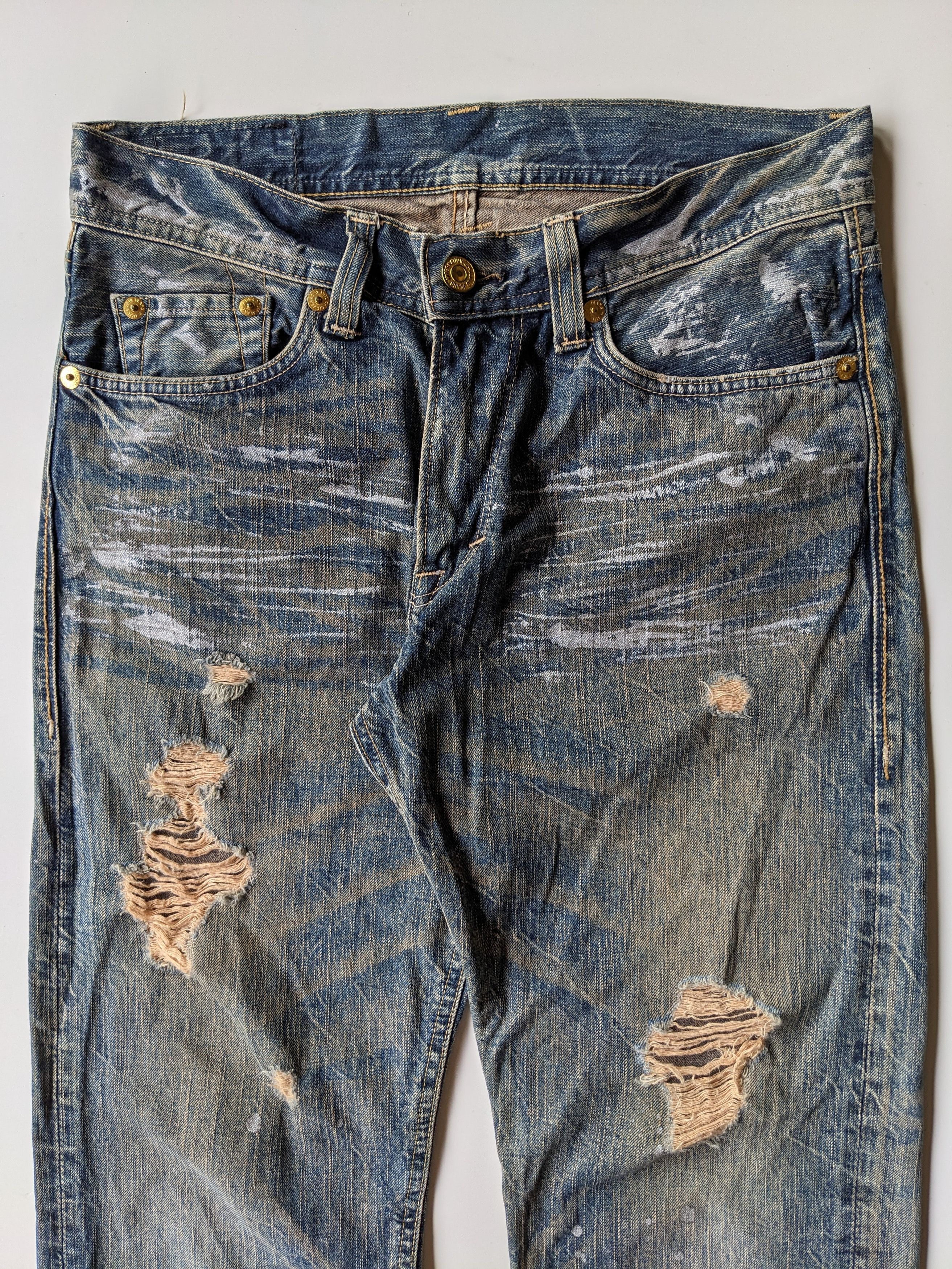 Japanese Brand Denim Craft painter mudwash jeans Size US 33 - 5 Thumbnail