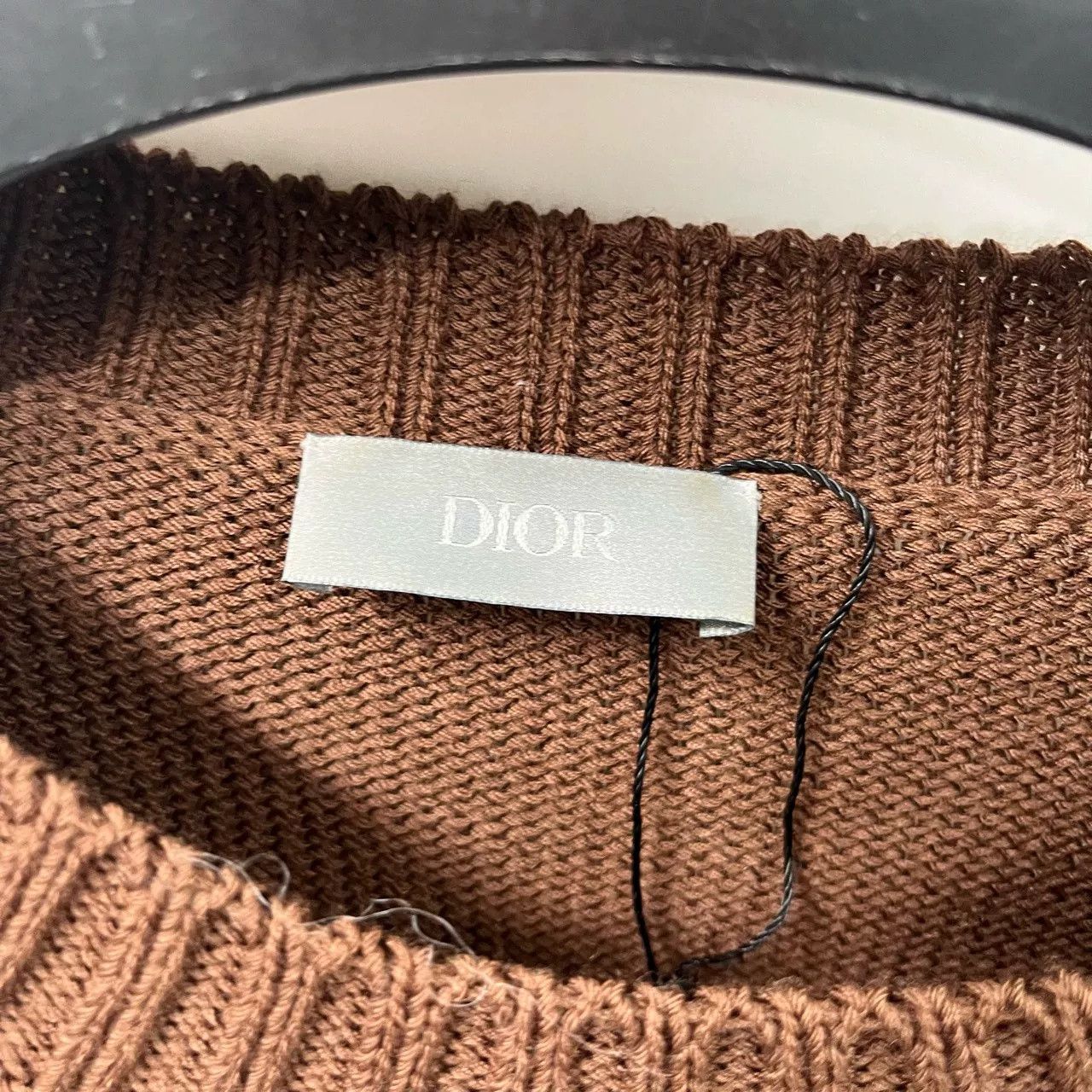 Dior Dior Travis Scott Mocha Brown Logo Knit Sweater Size US XXS / EU 40 - 2 Thumbnail