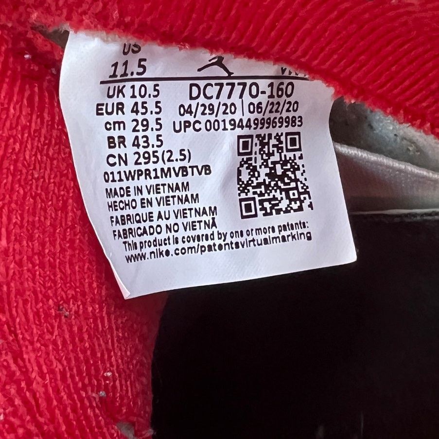 Jordan Brand × Nike Air Jordan 4 Retro OG Fire Red 2020 Men's Shoes - Size 11.5 Size US 11.5 / EU 44-45 - 8 Thumbnail