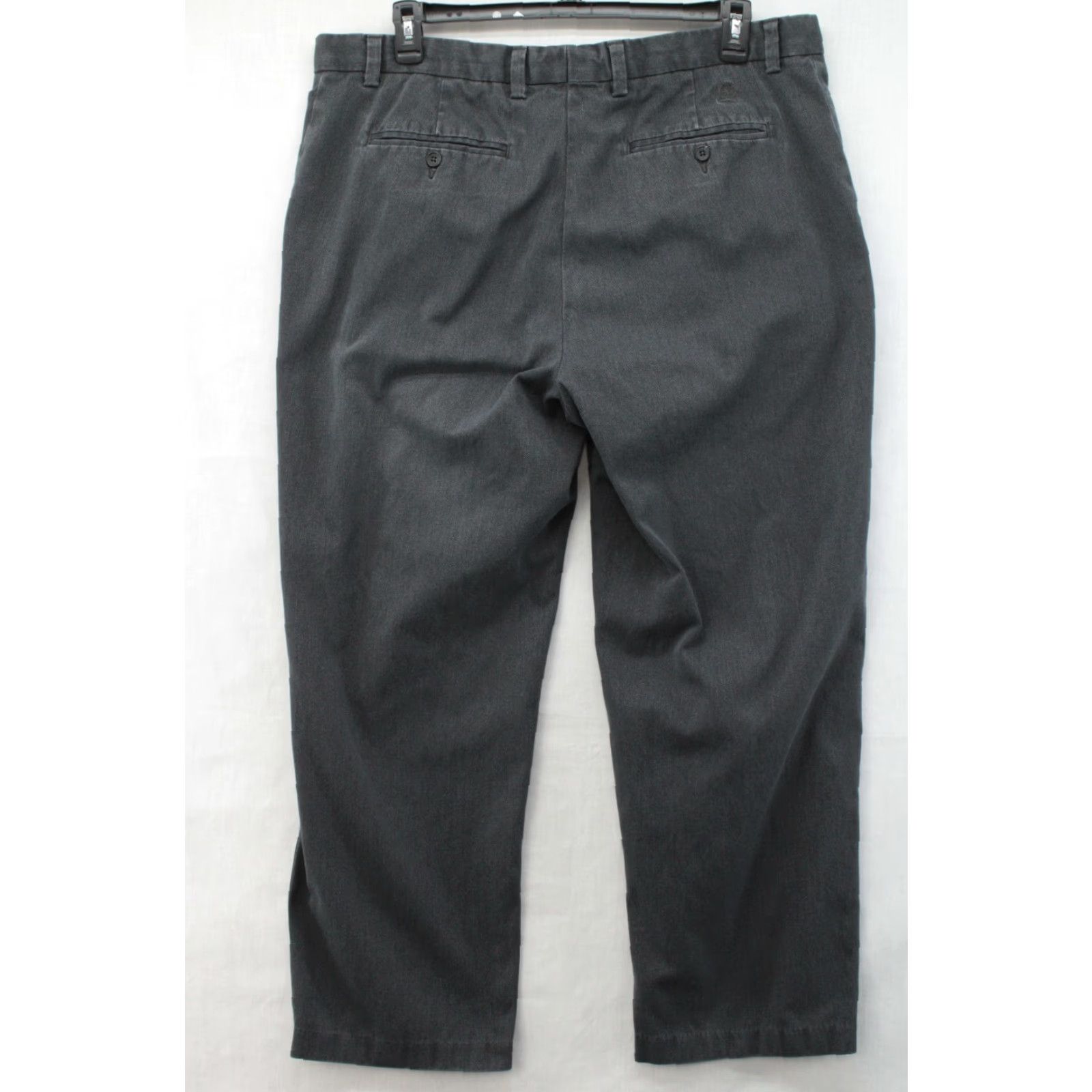 Tommy Hilfiger VINTAGE Tommy Hilfiger Chino Pants Mens 40 Black Baggie Straight Leg Herringbone 90s City Logo Y2K Size US 40 / EU 56 - 4 Thumbnail