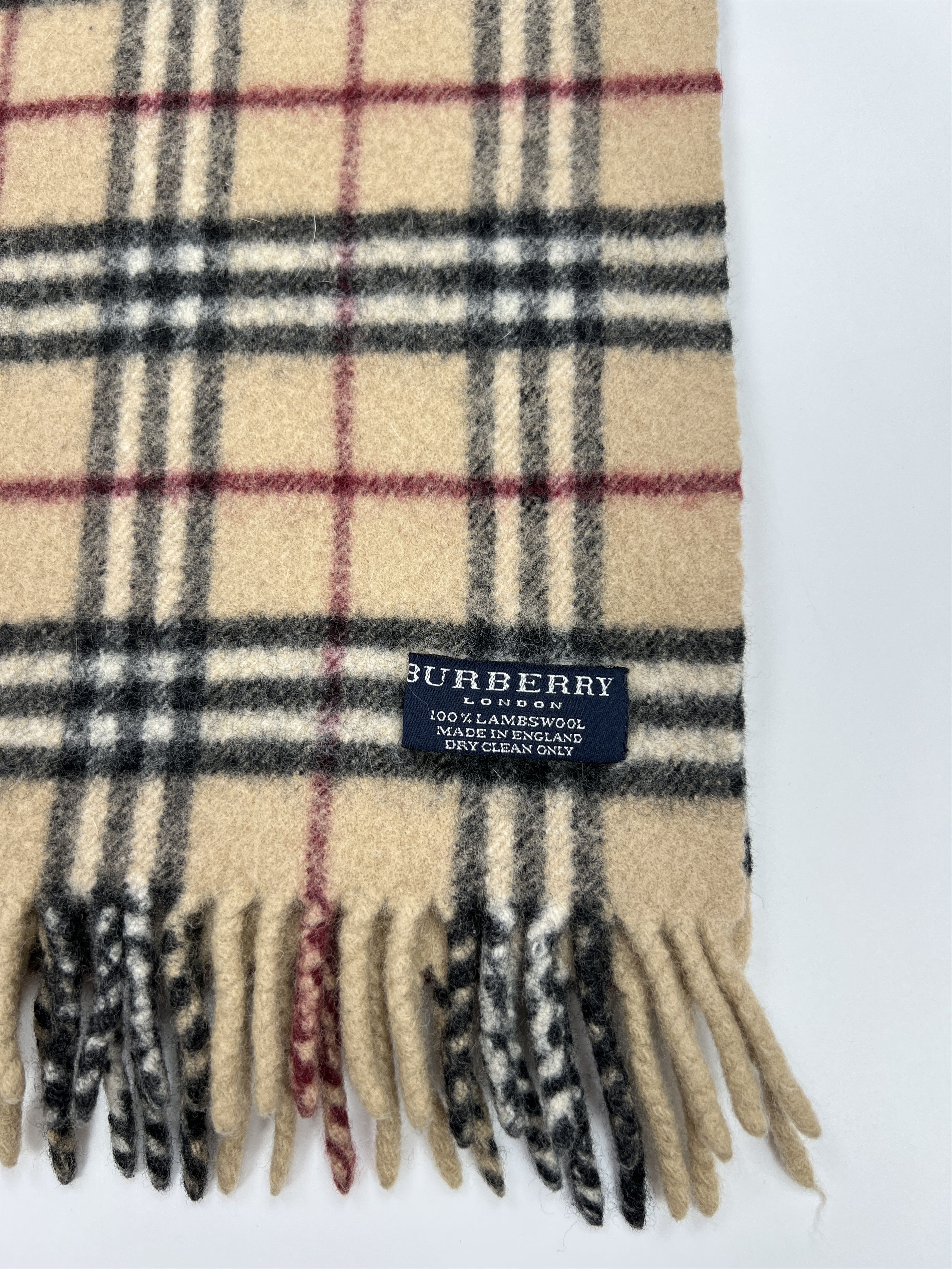 Burberry Vintage Burberry Nova Check Wool Scarf Size ONE SIZE - 8 Thumbnail